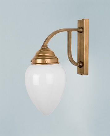 Accueillante lampe murale Berlinoise laiton verre E27 P:23 cm