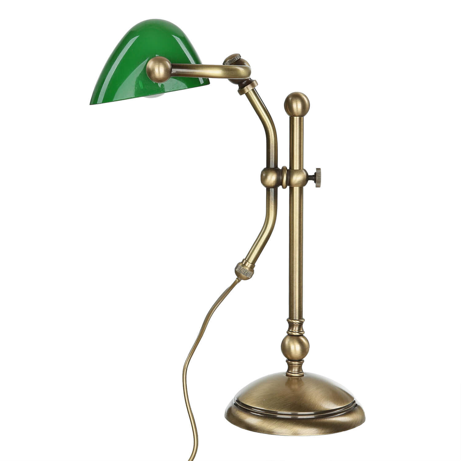 Lampe de table en bronze clair en laiton véritable