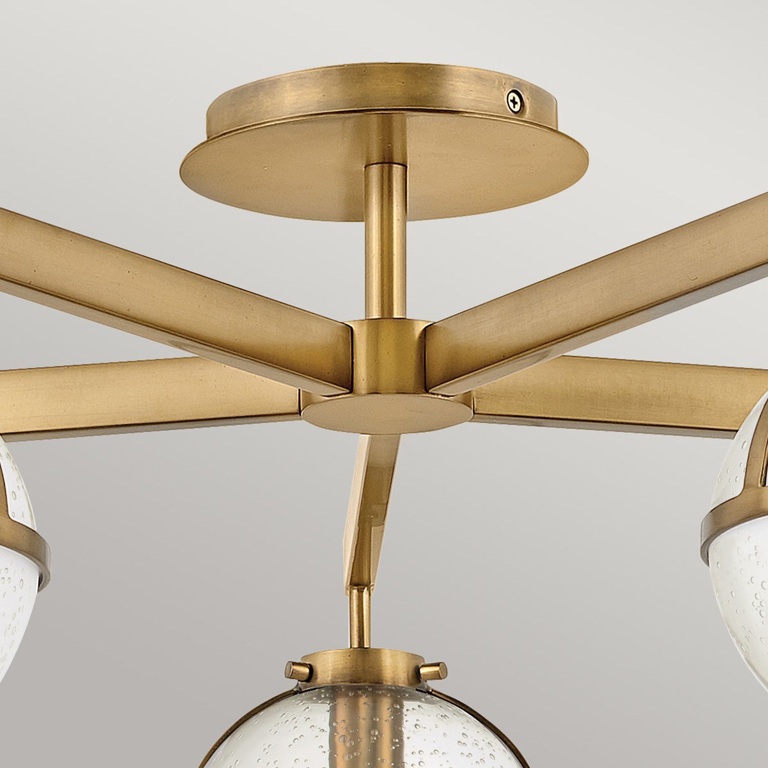 Lampe de salle de bain plafond verre métal E14 IP44 largeur 81,3 cm
