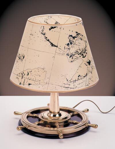 Petite lampe de table laiton Maritim H:40cm Antique