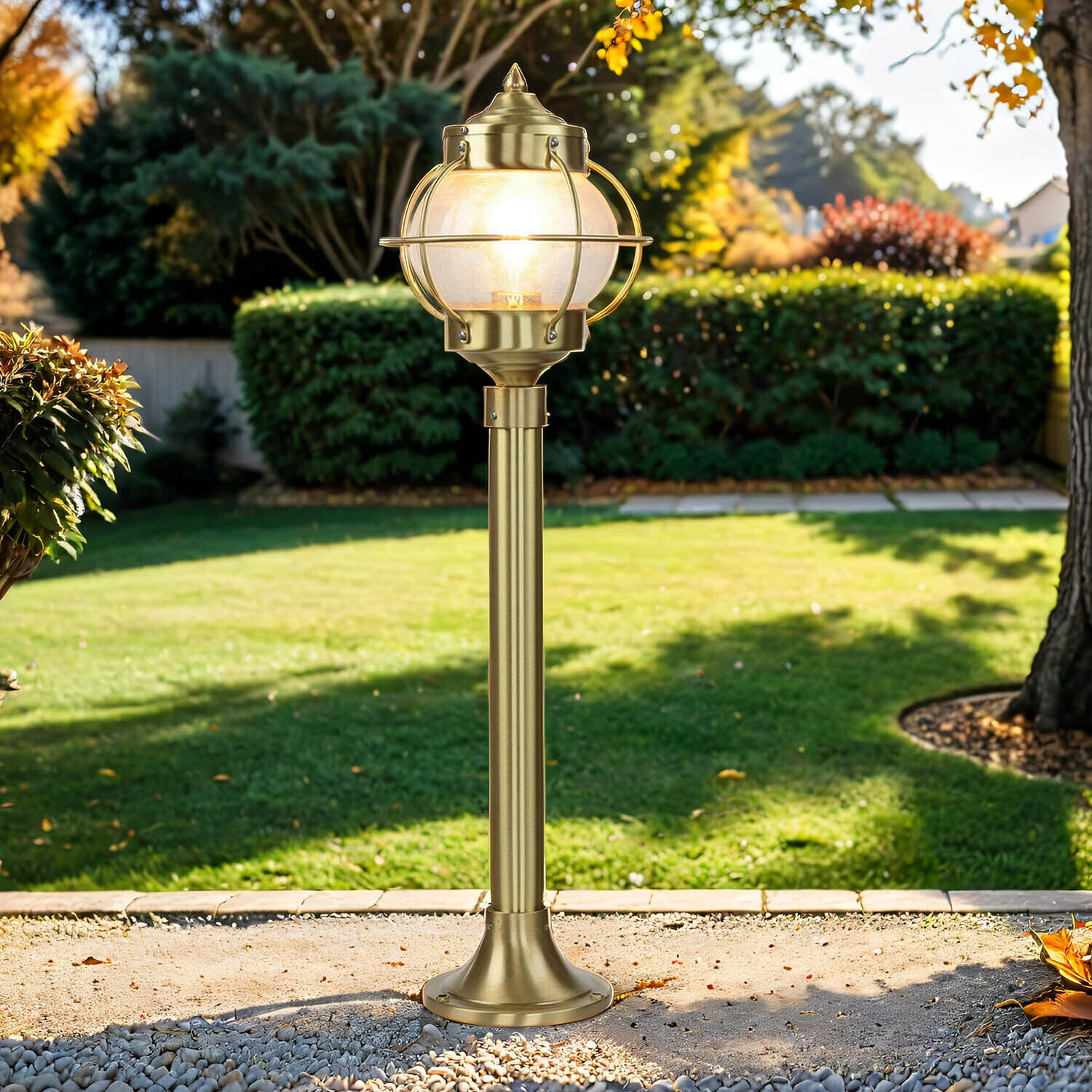 Lampe de jardin laiton H:65cm Maritim résistant aux intempéries