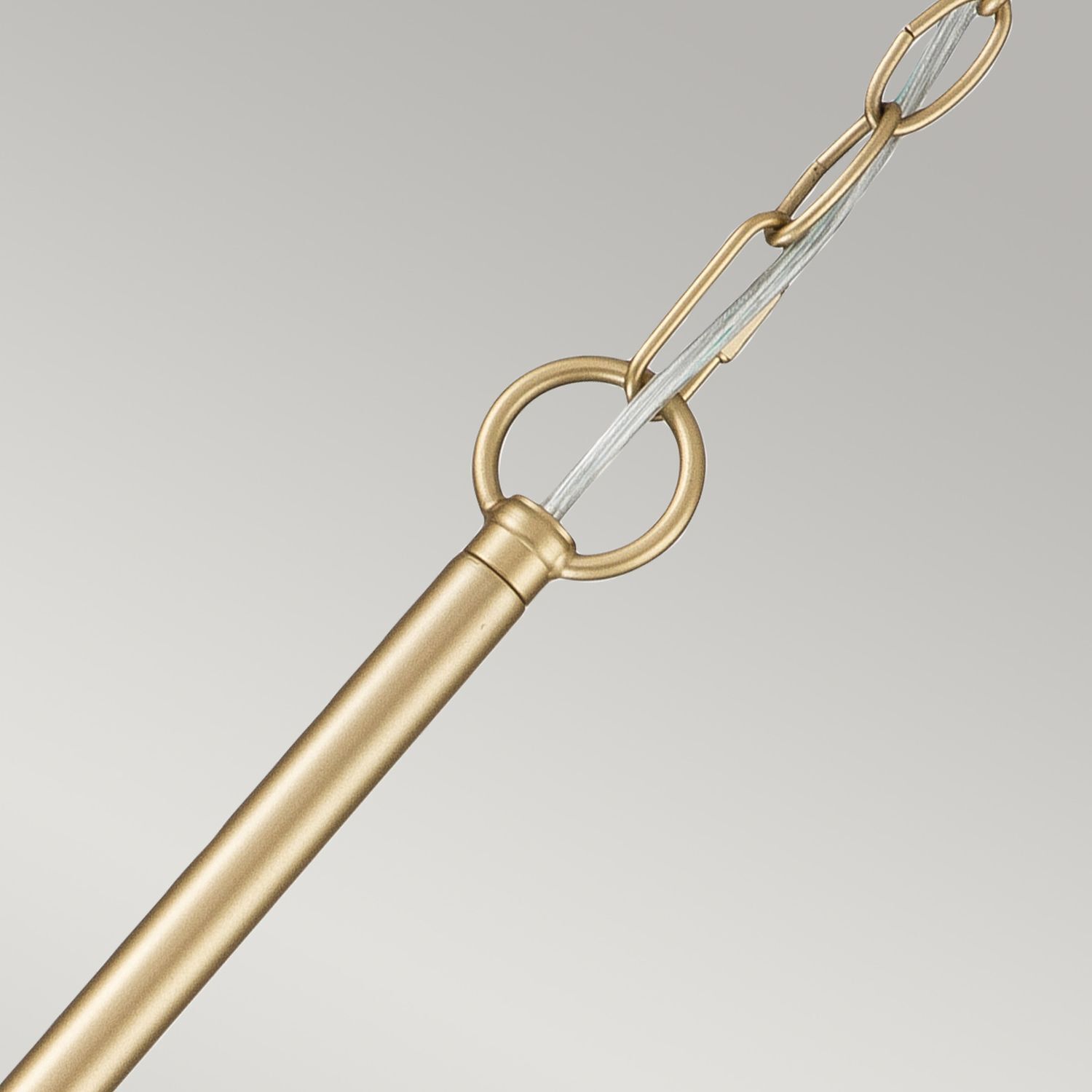 golden rod, metal rod, ring connector, pull cord, tension wire