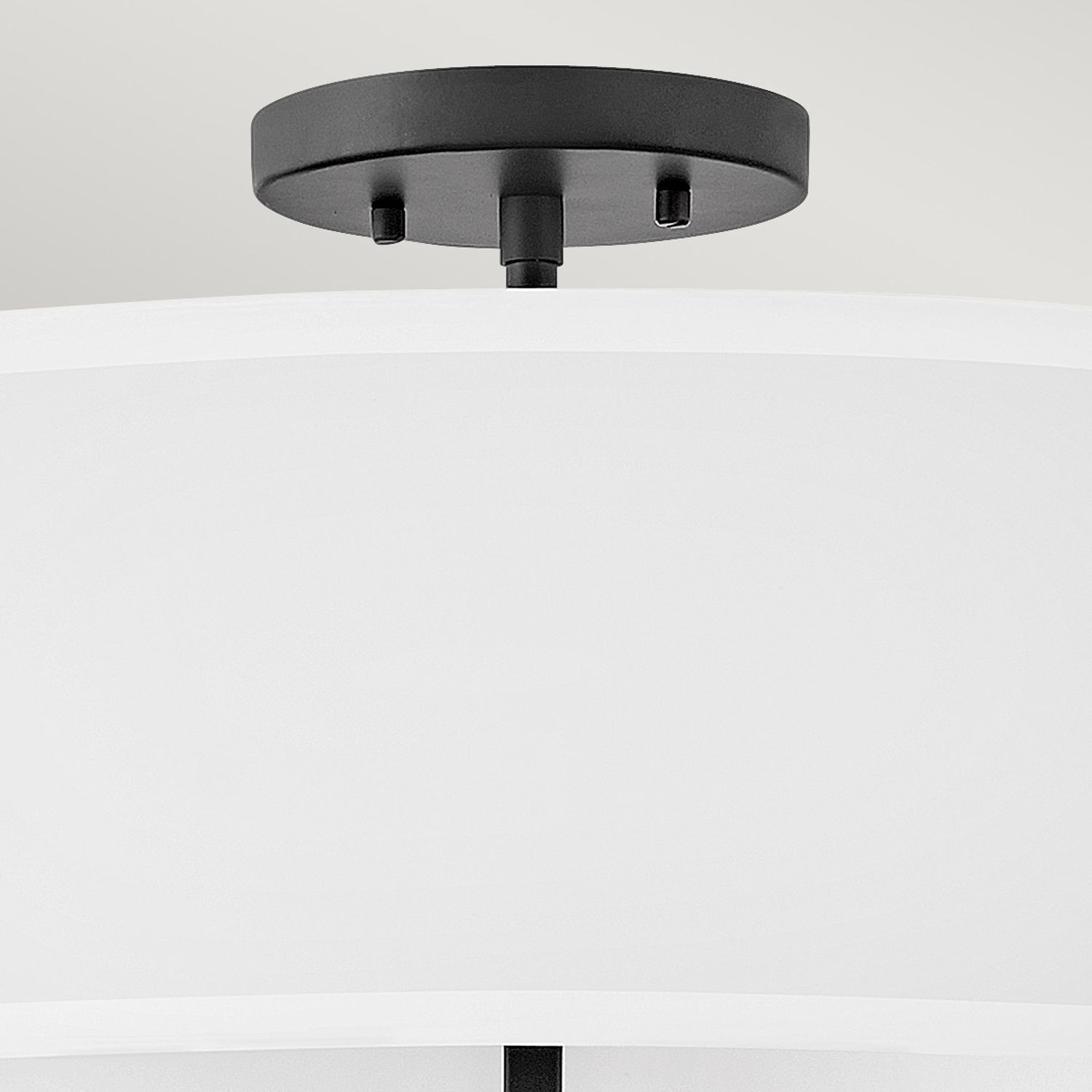 Plafonnier Blanc Noir Ø 58,4 cm Tissu Métal 4x E14