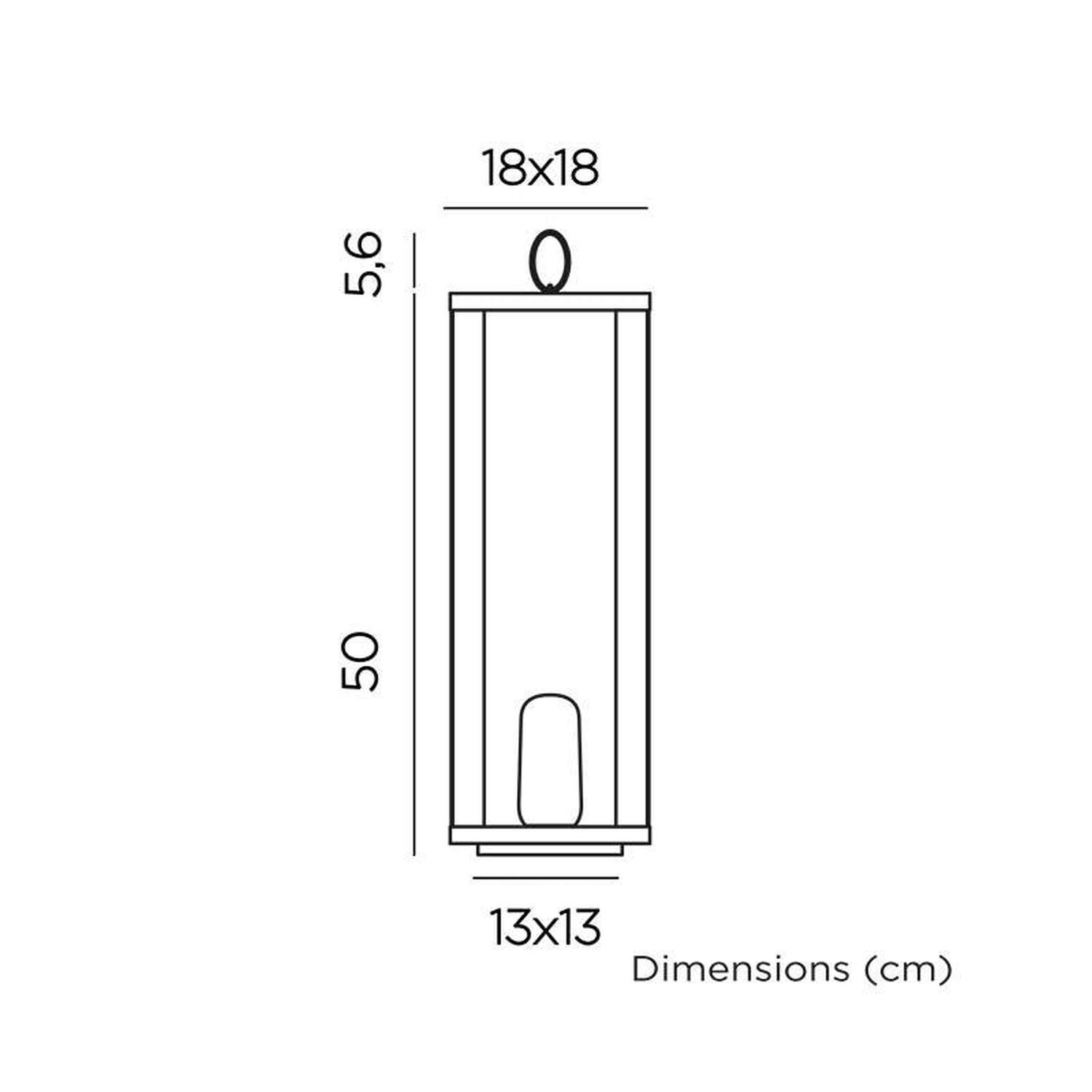 Lampe de jardin LED Akku Dimmer H : 50 cm IP54 sans fil