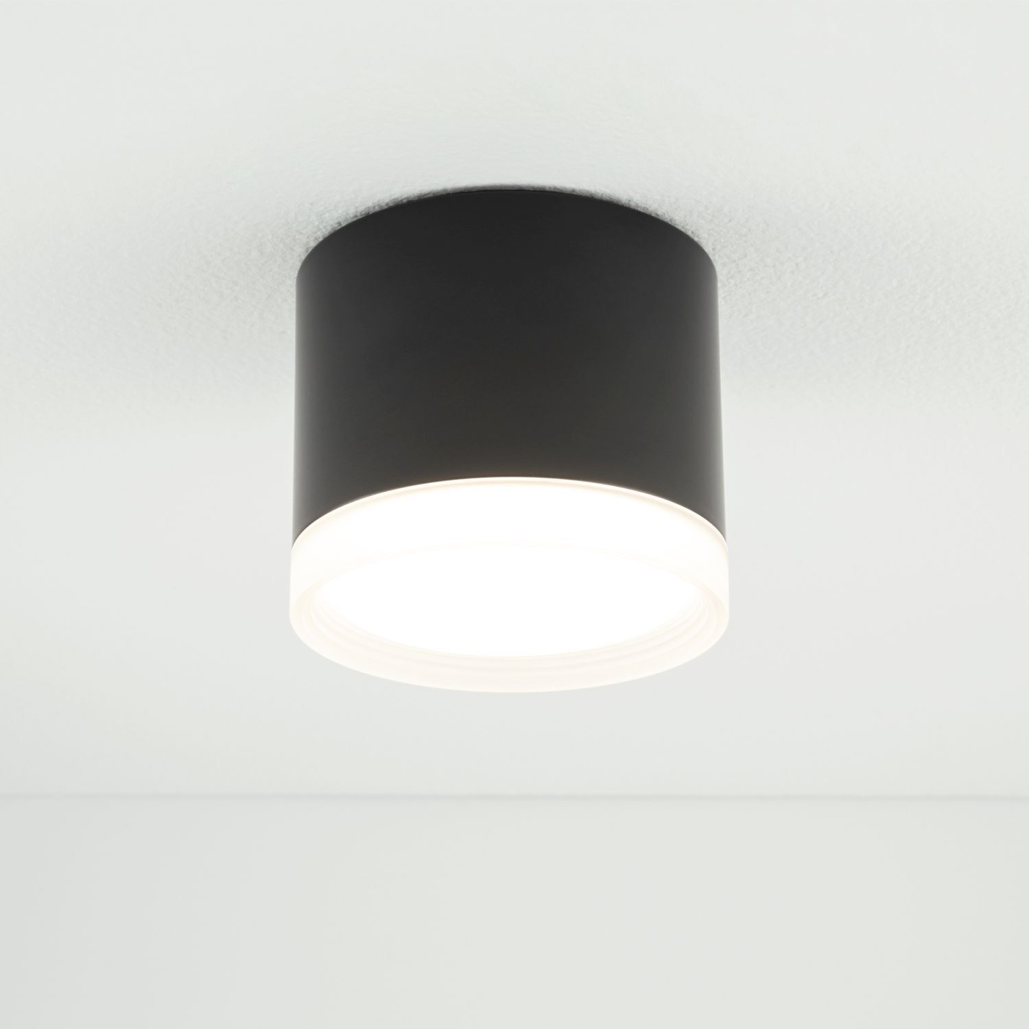 Petit spot de plafond Noir GX53 Ø 8,5 cm Aluminium Moderne