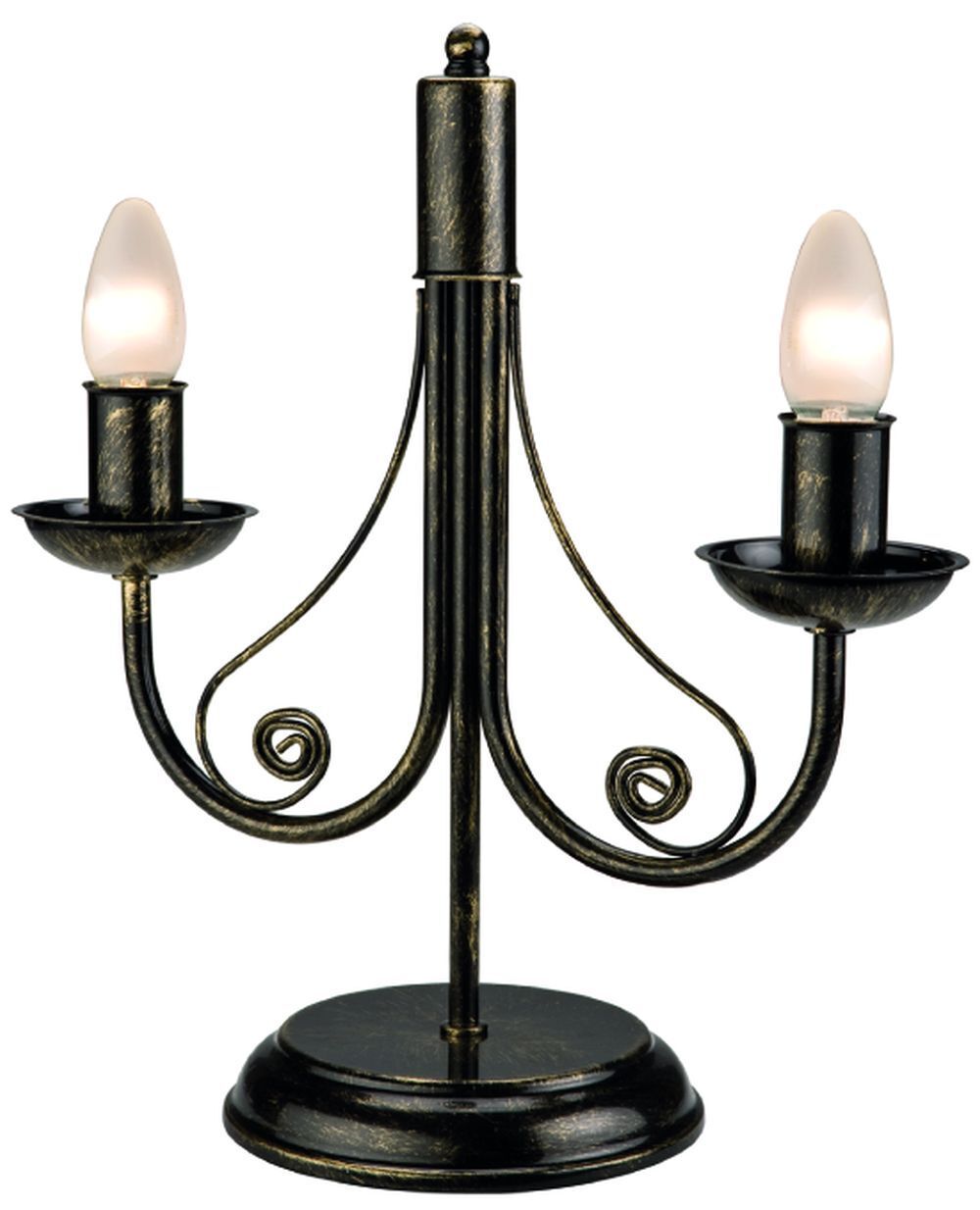 Lampe de table Métal Noir Rustique H:36cm Antique