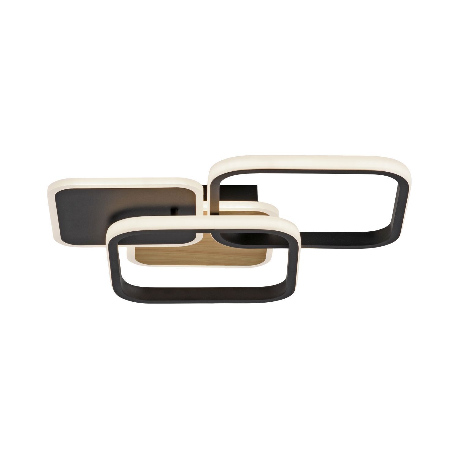 Lampe de plafonnier LED Métal L:46 cm 36 W Noir Naturel