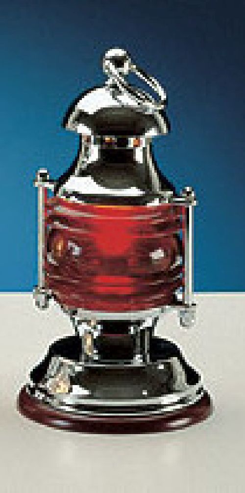 Lampe de table chromée AQUARIA Rouge Maritim Antik