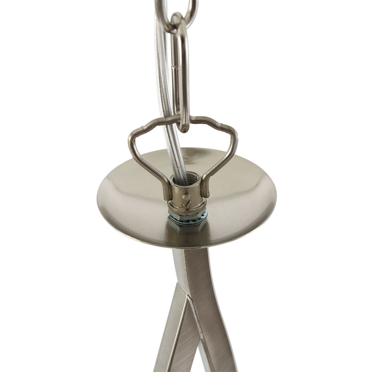 Lampe à suspendre ronde verre métal Ø45 cm E27 confortable