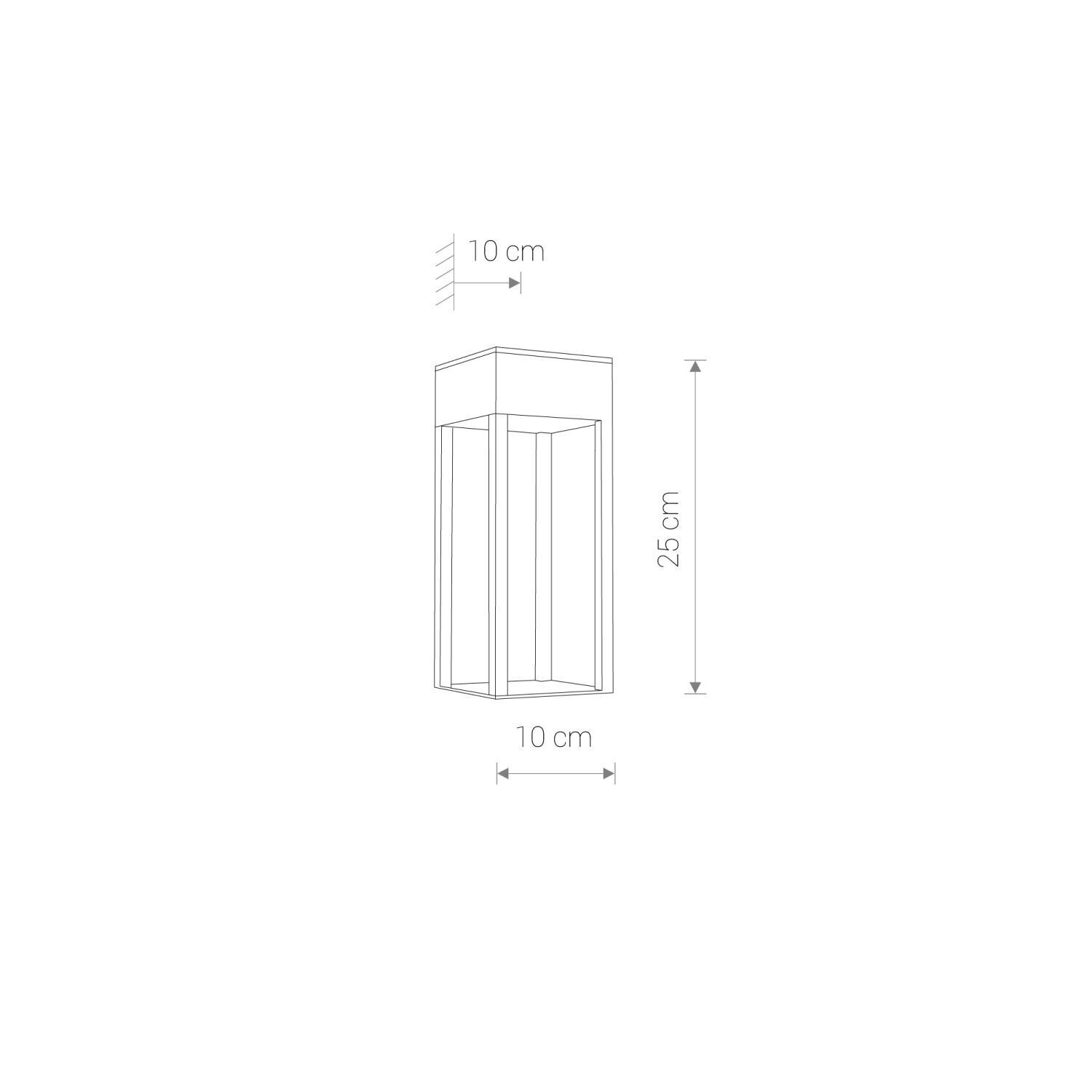 Applique LED extérieure IP54 noire 3000 K 820 lm Moderne