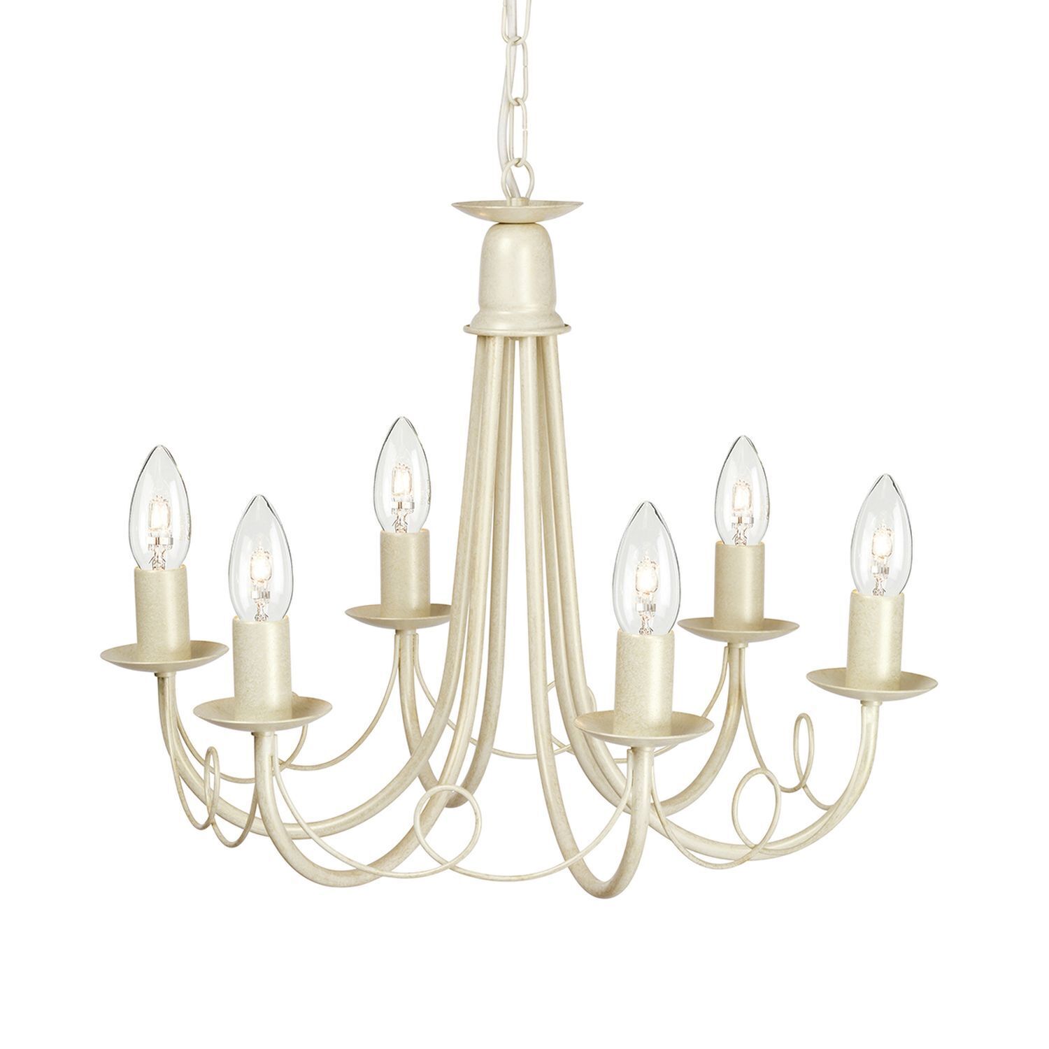 Lustre GOTICA 5 Crème 6xE14 raccourcissable Lampe