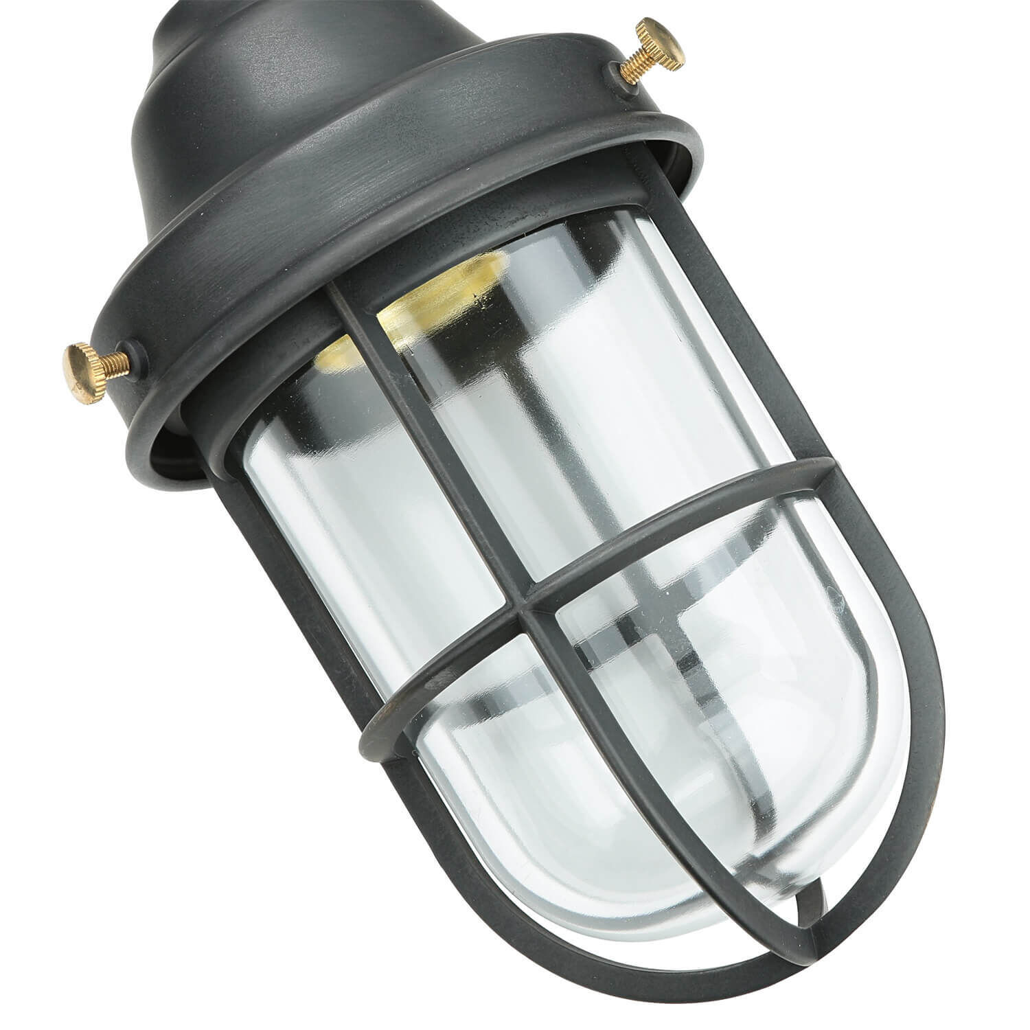 Lampe d'extérieur mur laiton verre Maritim IP44 E27