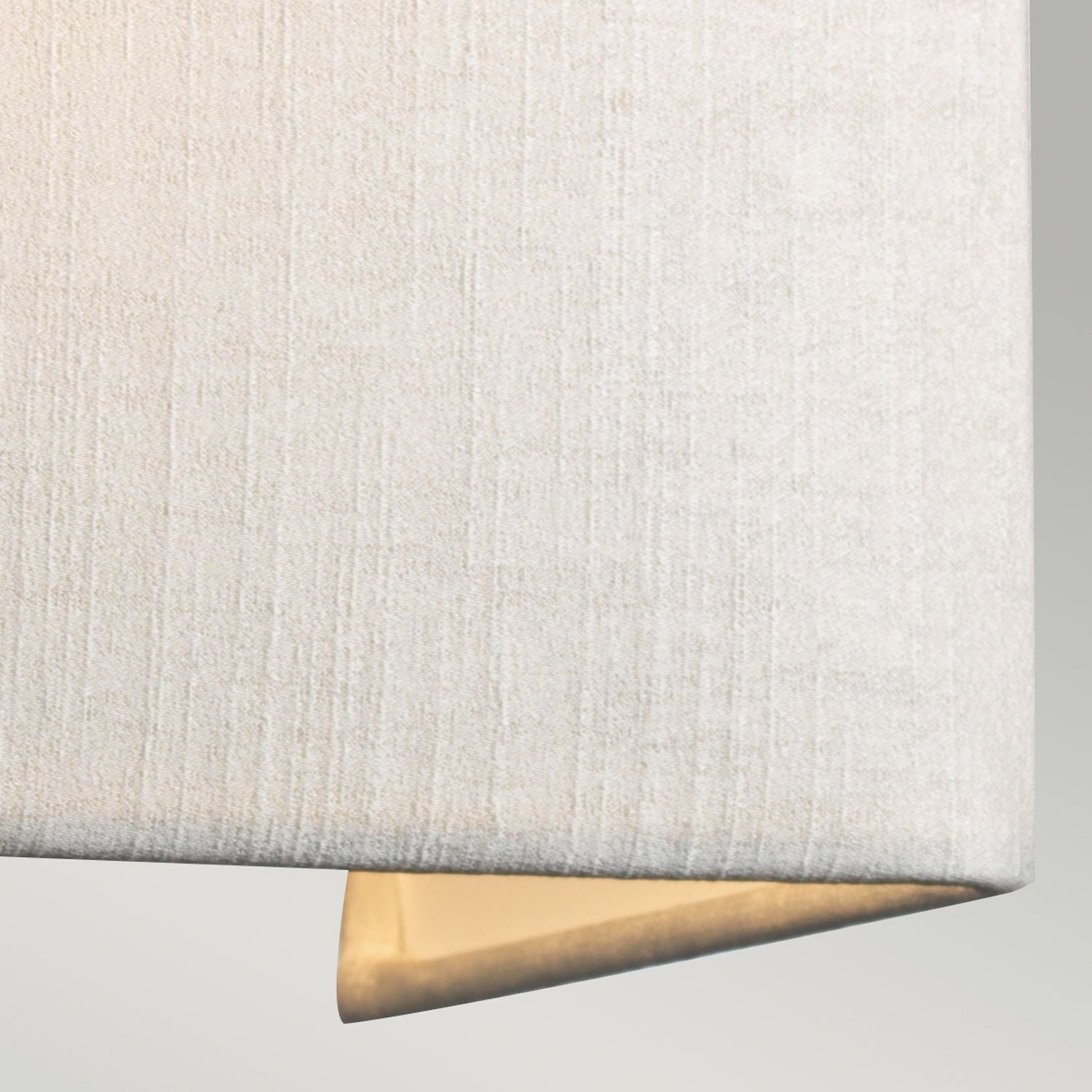 Applique murale Tissu Abat-jour Up Down Crème Laiton E27