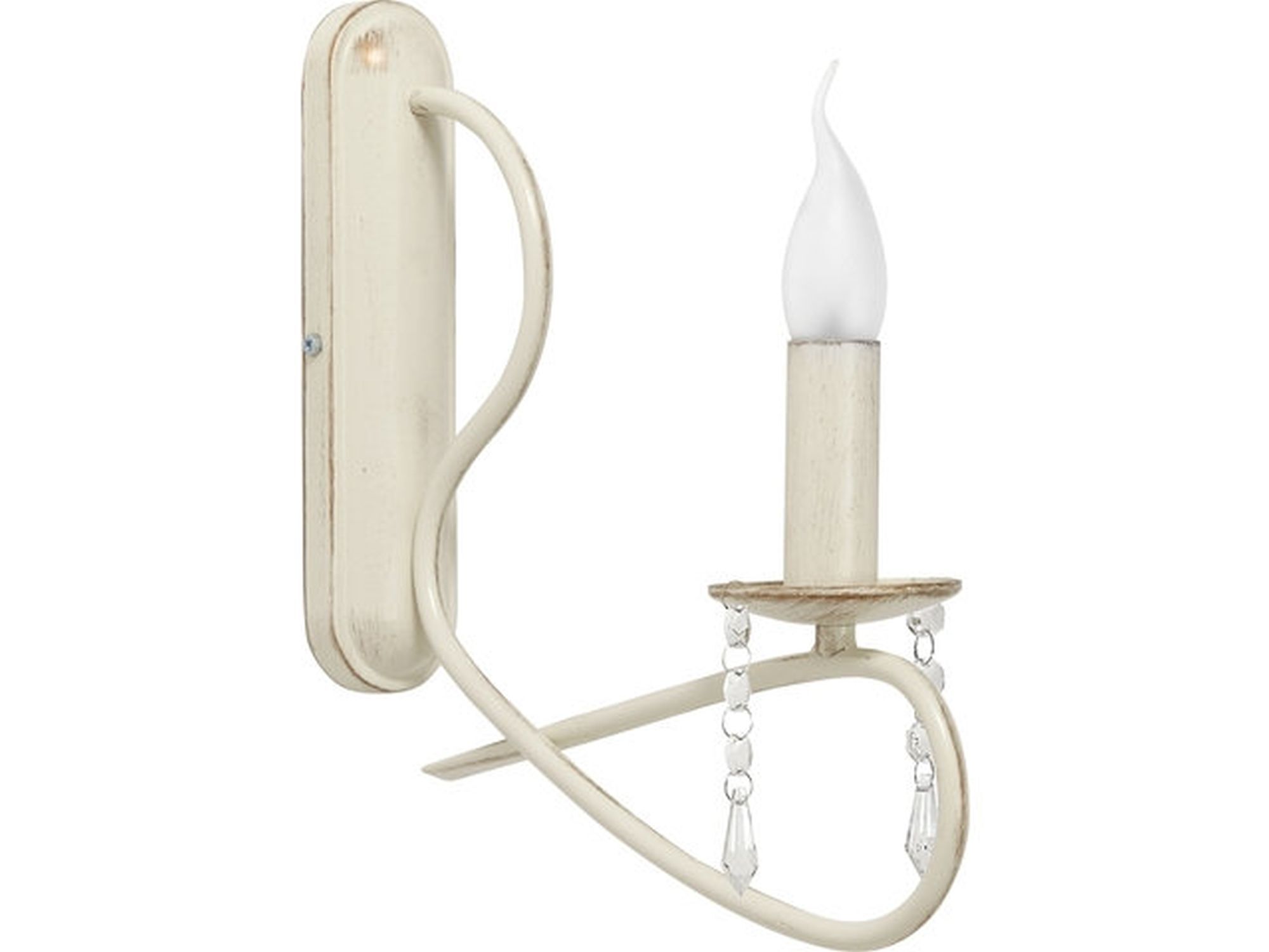 Applique murale antique avec verre en cristal Applique murale antique avec verre en cristal