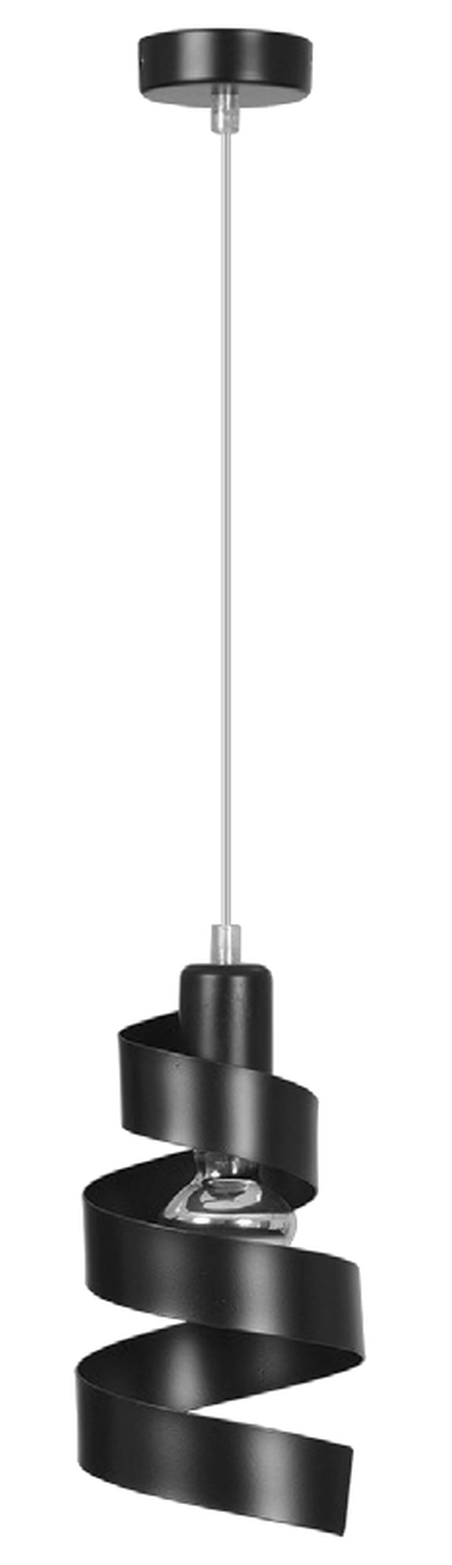 Lampe à suspendre design noir métal ajustable E27