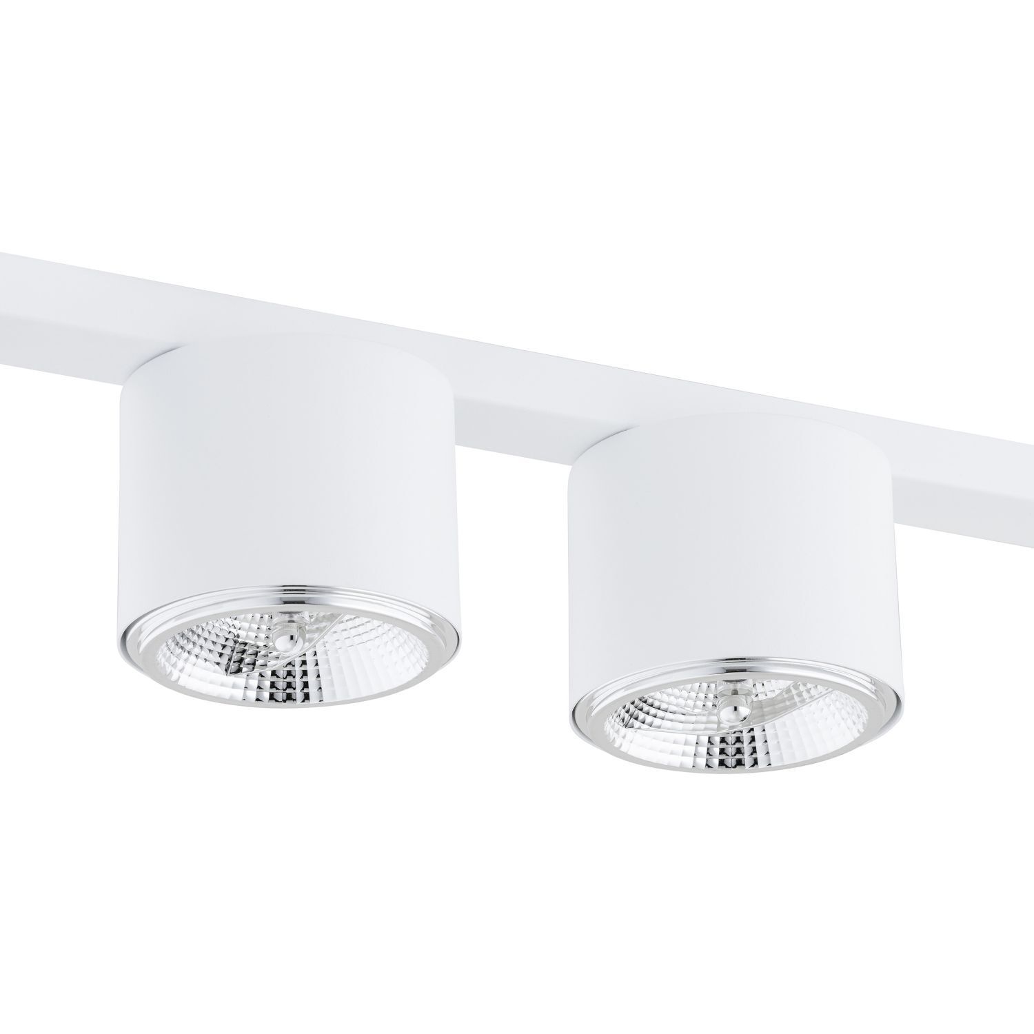 Plafonnier métallique 116 cm de long Blanc 5 flammes GU10 AR111 Deckenleuchte