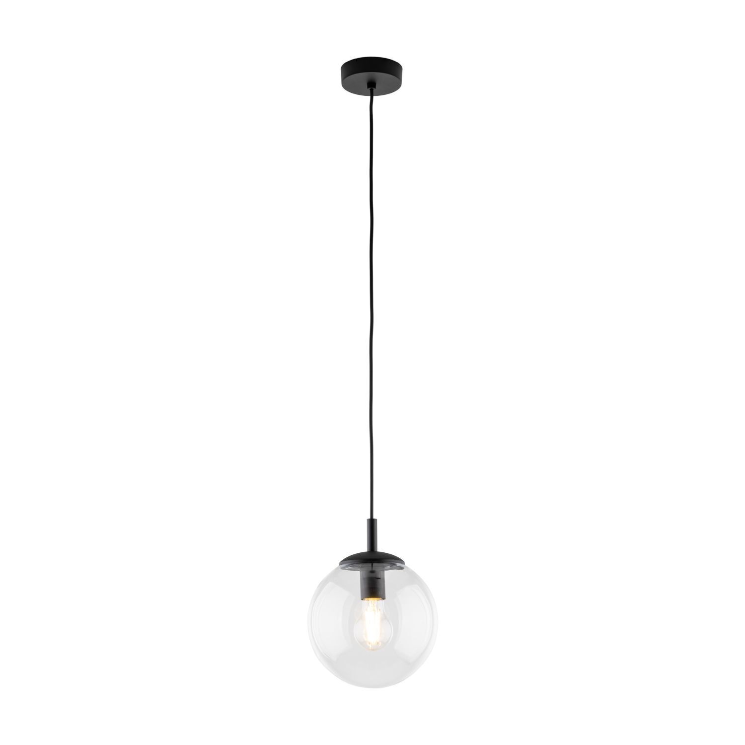 Lampe à suspendre verre métal Ø 30 cm rond E27 sphère H : max. 1,7 m