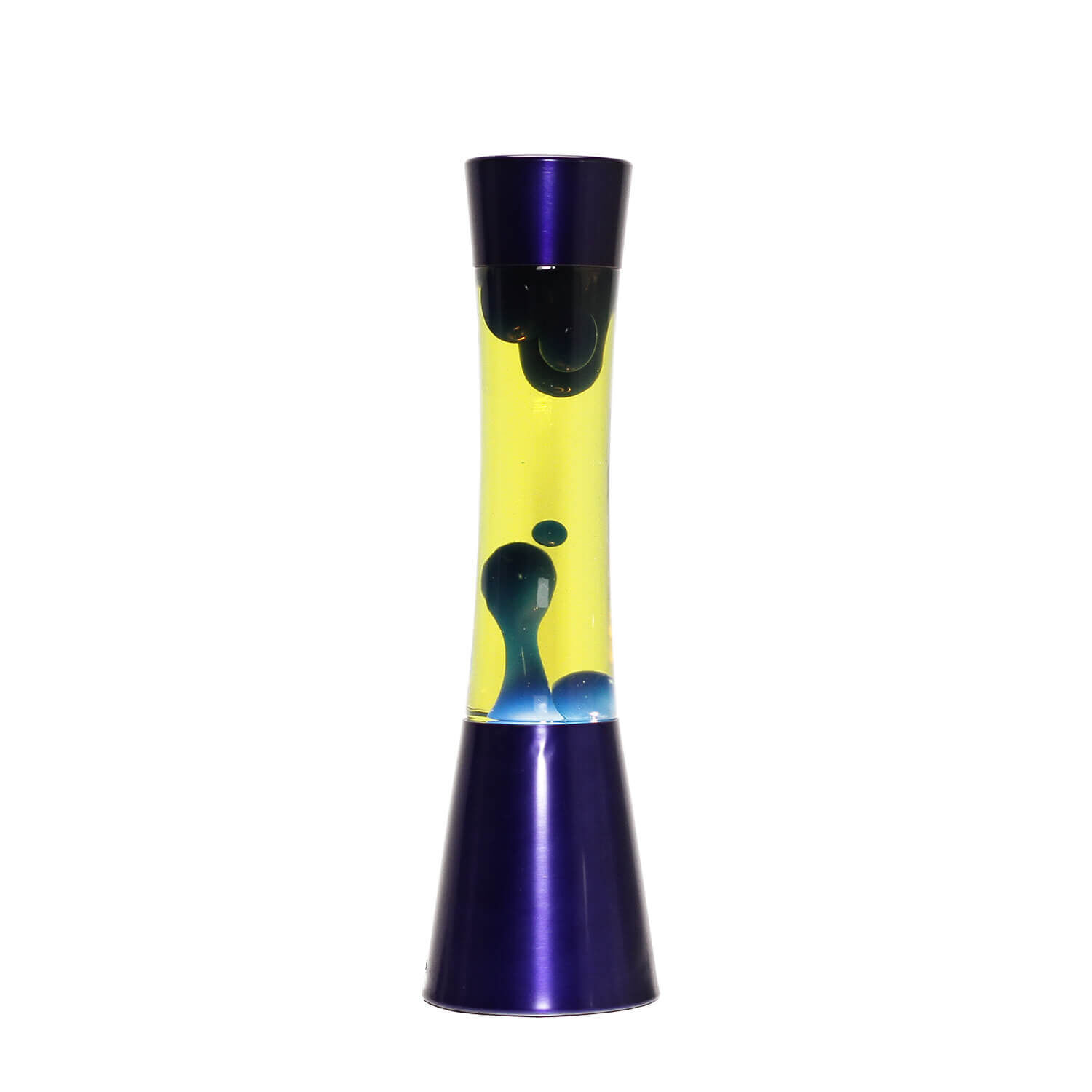 Lavalampe "Ringo" in gelb-blau Lampe, Glas, Töpferei, Vase