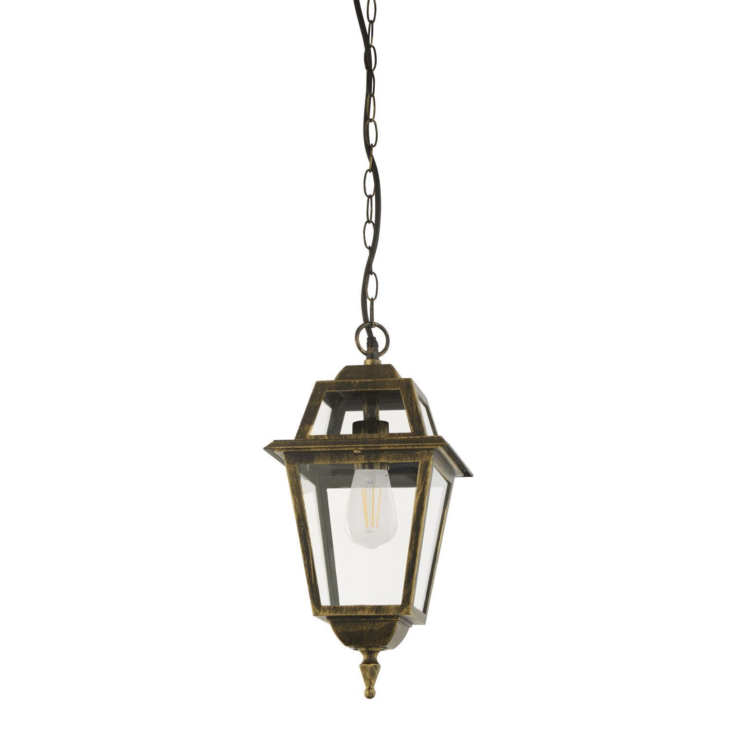 Lampe à suspendre Extérieur Aluminium Verre L:20,2 cm E27 Vintage
