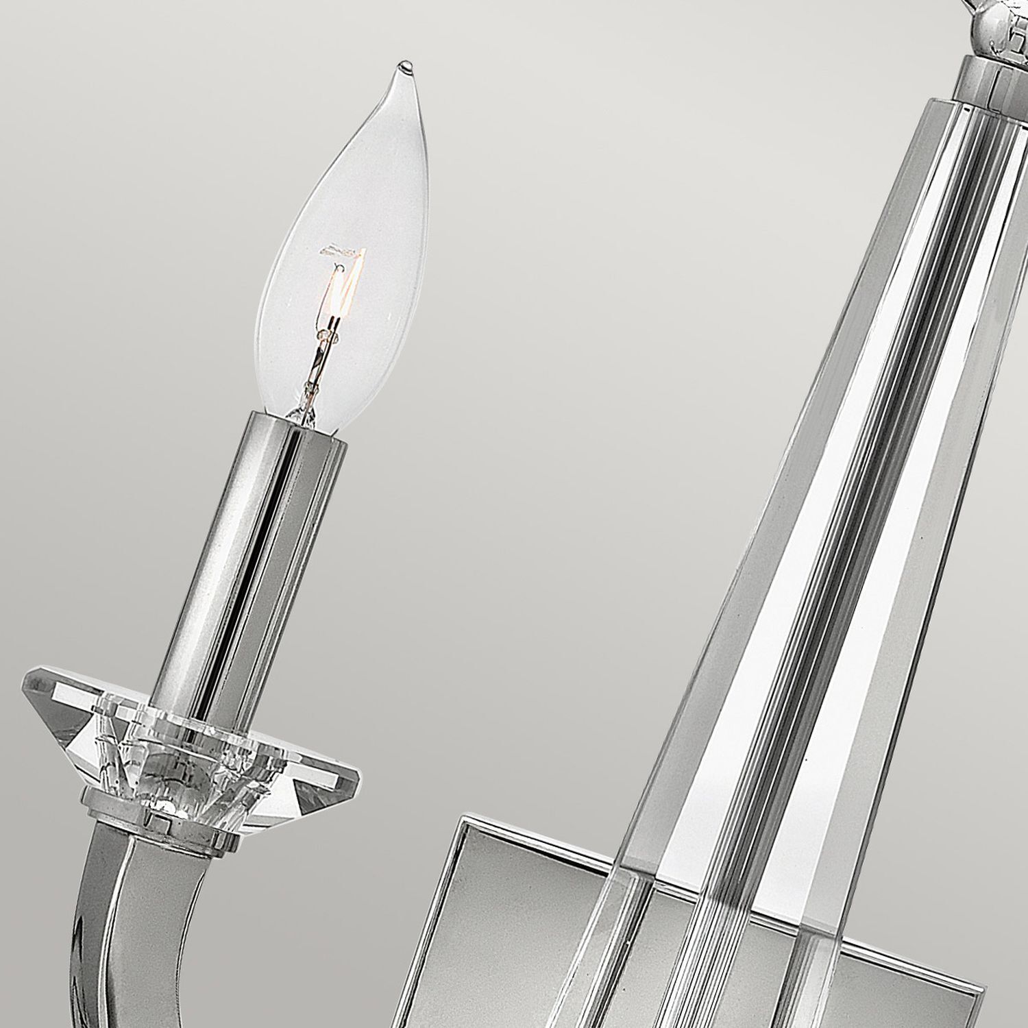 Applique intérieure 45 cm de haut métal cristal 2x E14