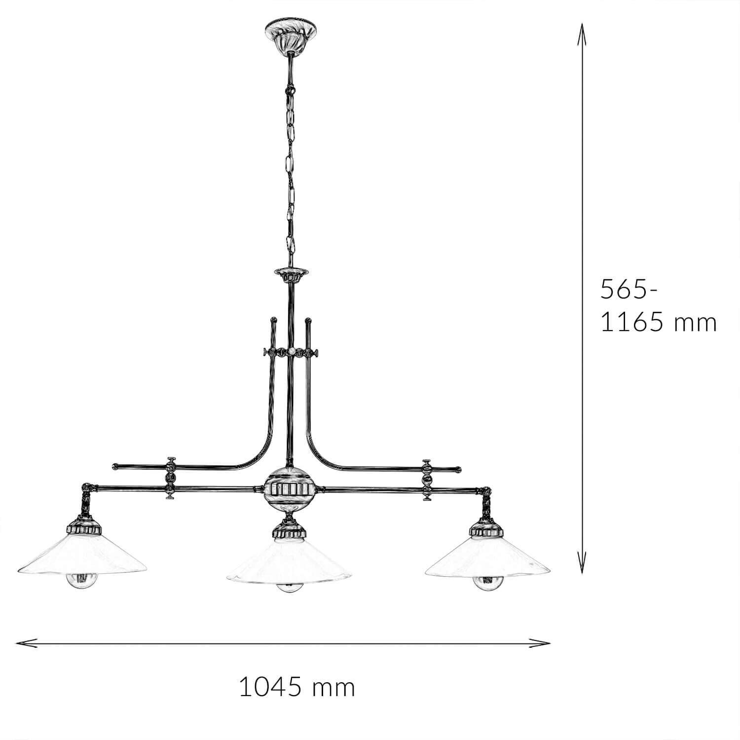 Jugendstil Profi Billardtischlampe E27 Weiß Esszimmer Leuchter, Lampe