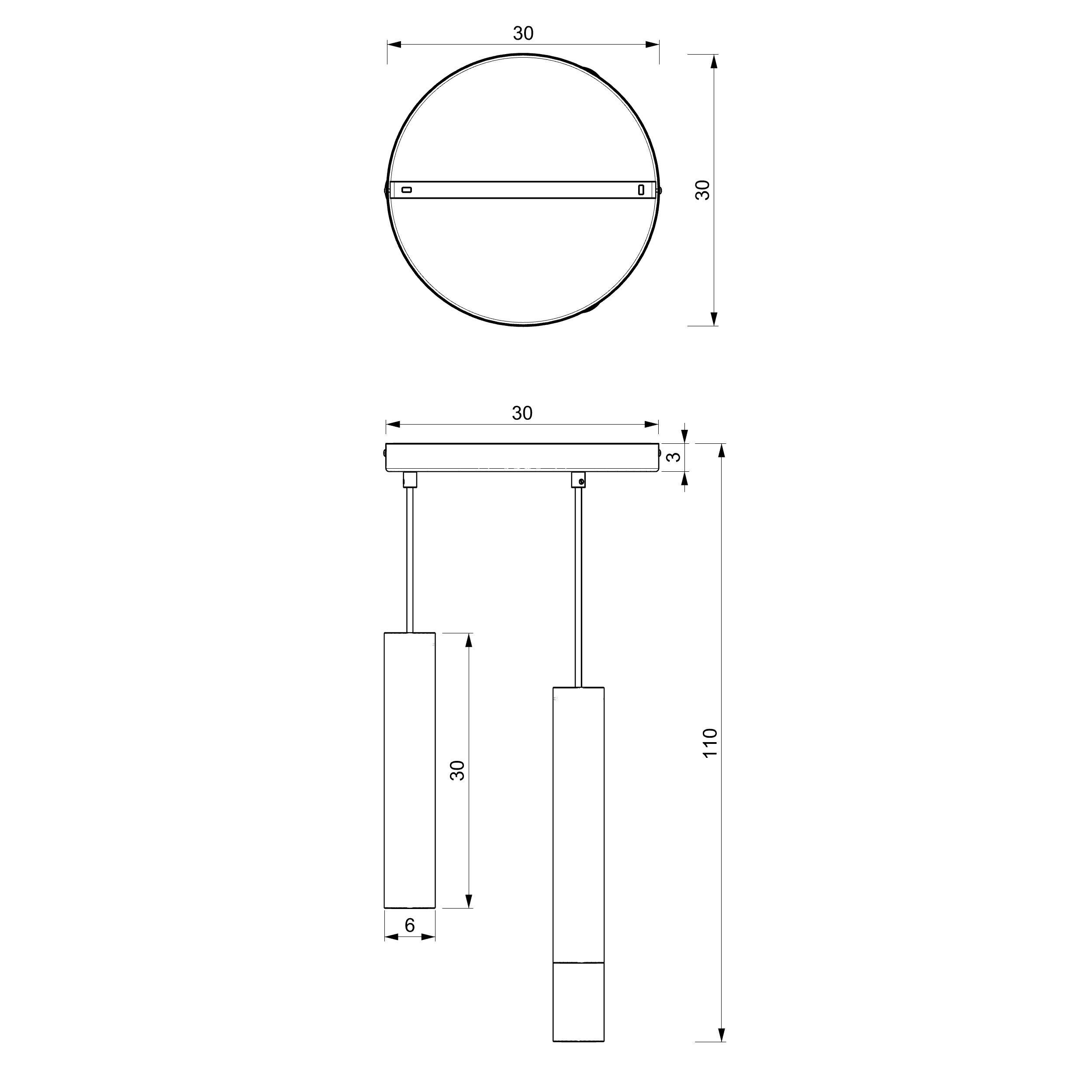 Lampe à suspendre Moderne laiton noir GU10 3-flamme
