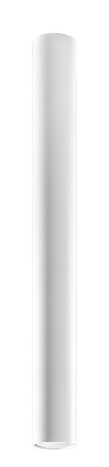 Plafonnier haut blanc 60 cm Ø 6 cm étroit GU10