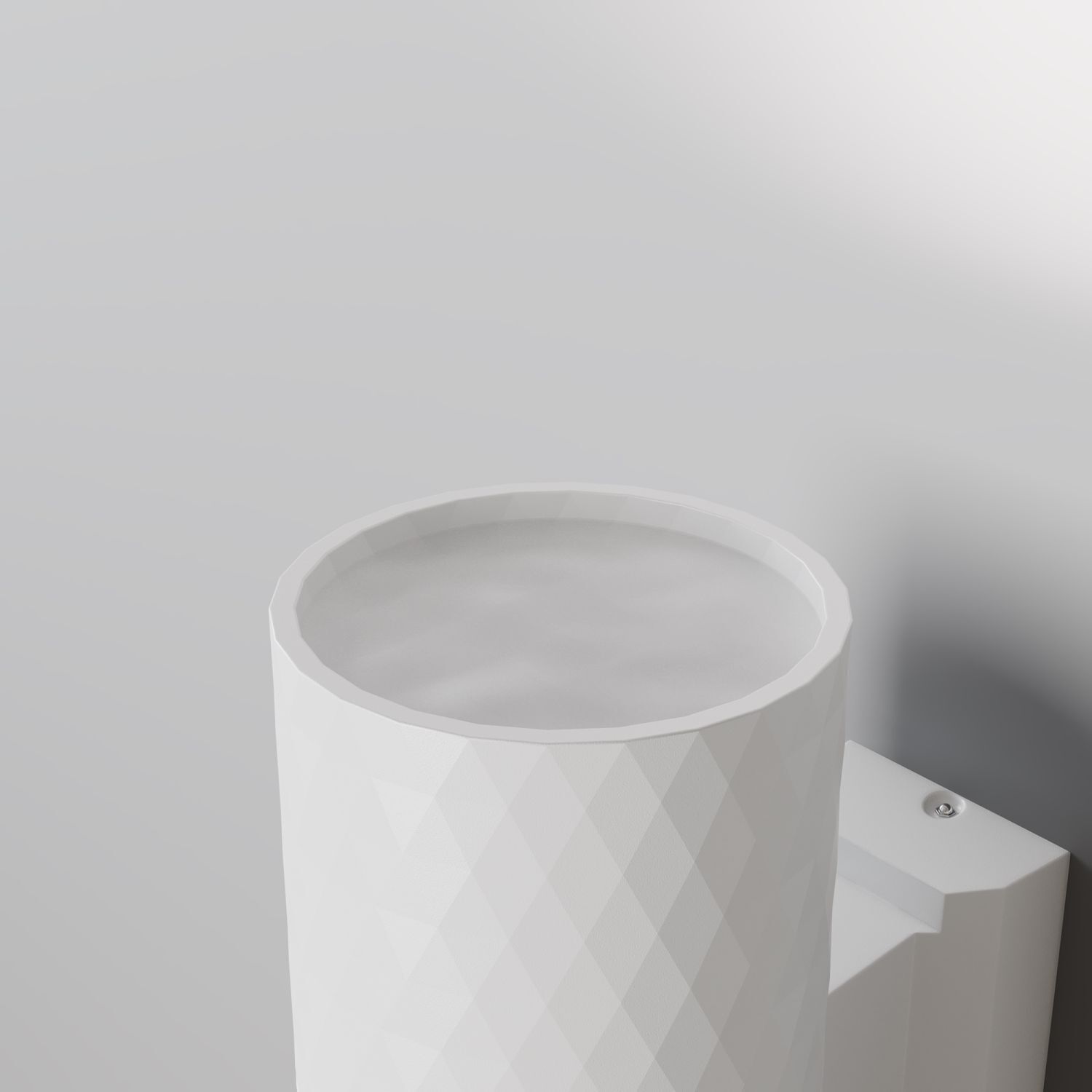 Außenwandleuchte Aluminium Glas Up Down 19 cm hoch IP54 Kunst, Porzellan, Töpferei