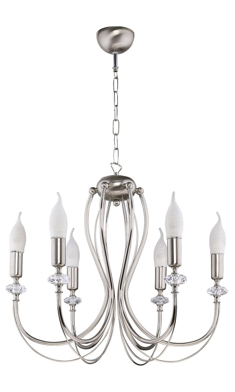 Lustre rustique Métal en nickel E14 Bougies