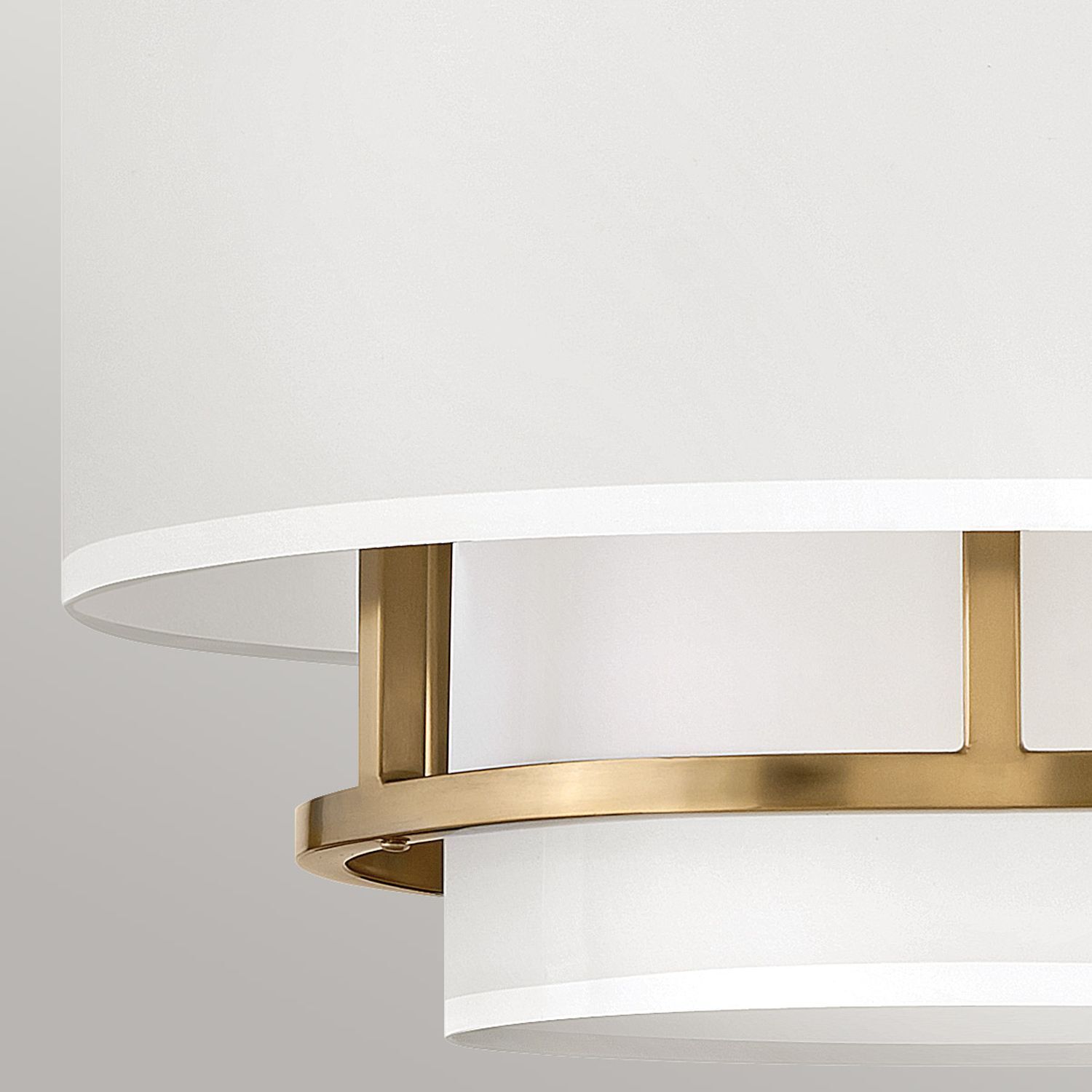 Plafonnier rond D : 40,6 cm E14 Moderne Métal Tissu