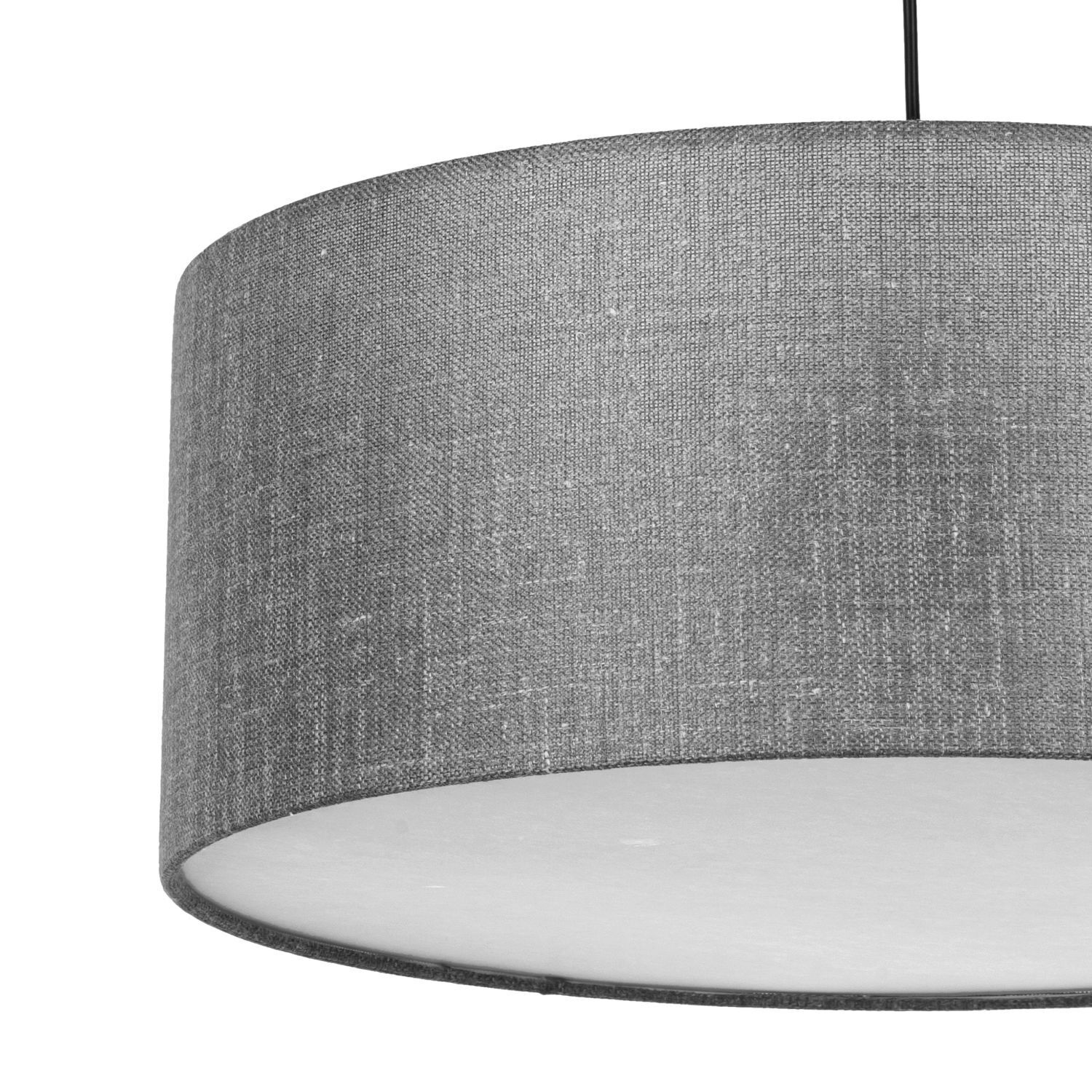Lampe à suspendre Tissu Gris Ø 50 cm rond faible éblouissement Moderne