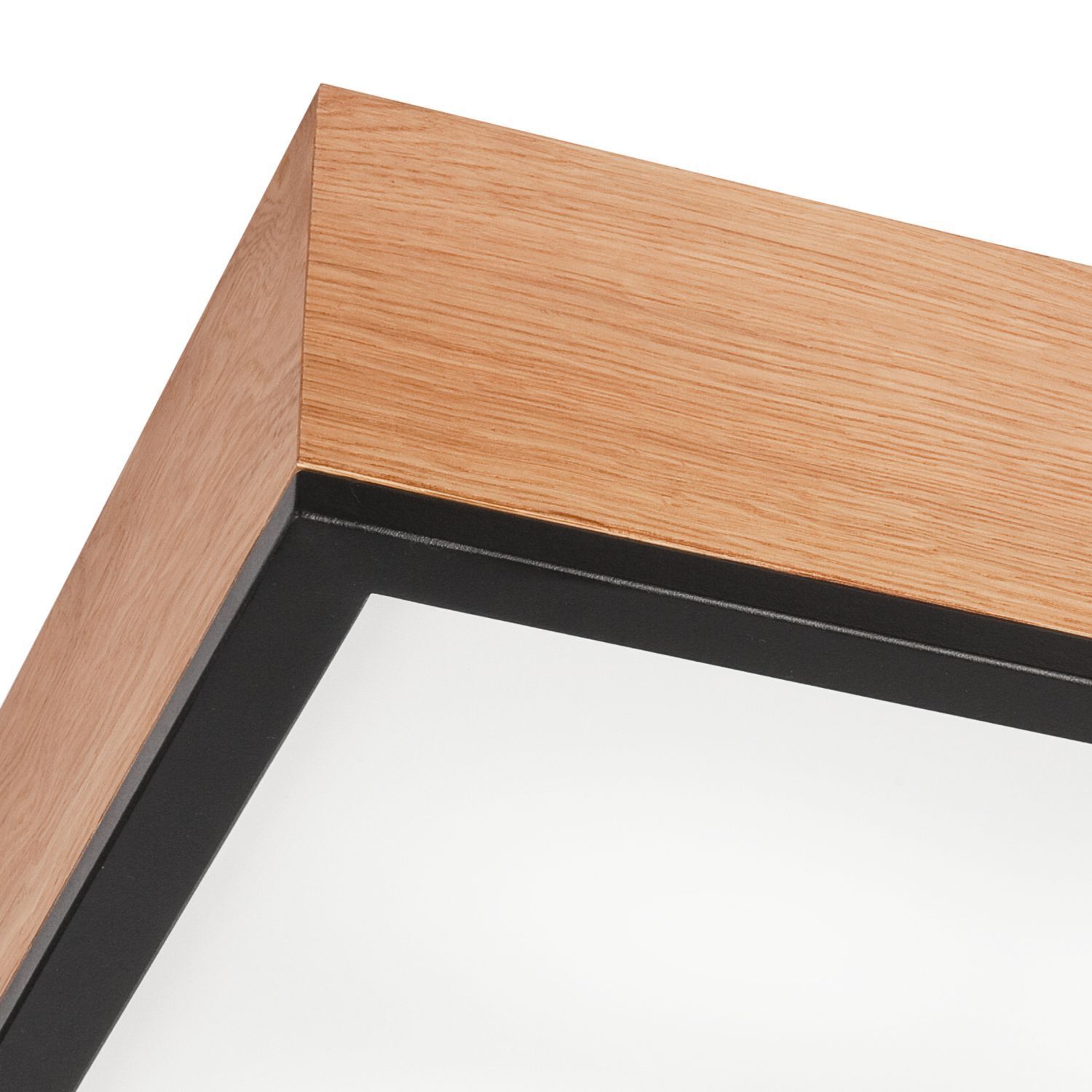 Plafonnier bois L : 39 cm petit carré en chêne 4x E27 Holz, Sperrholz, Mobiliar, Tabelle, Innenarchitektur