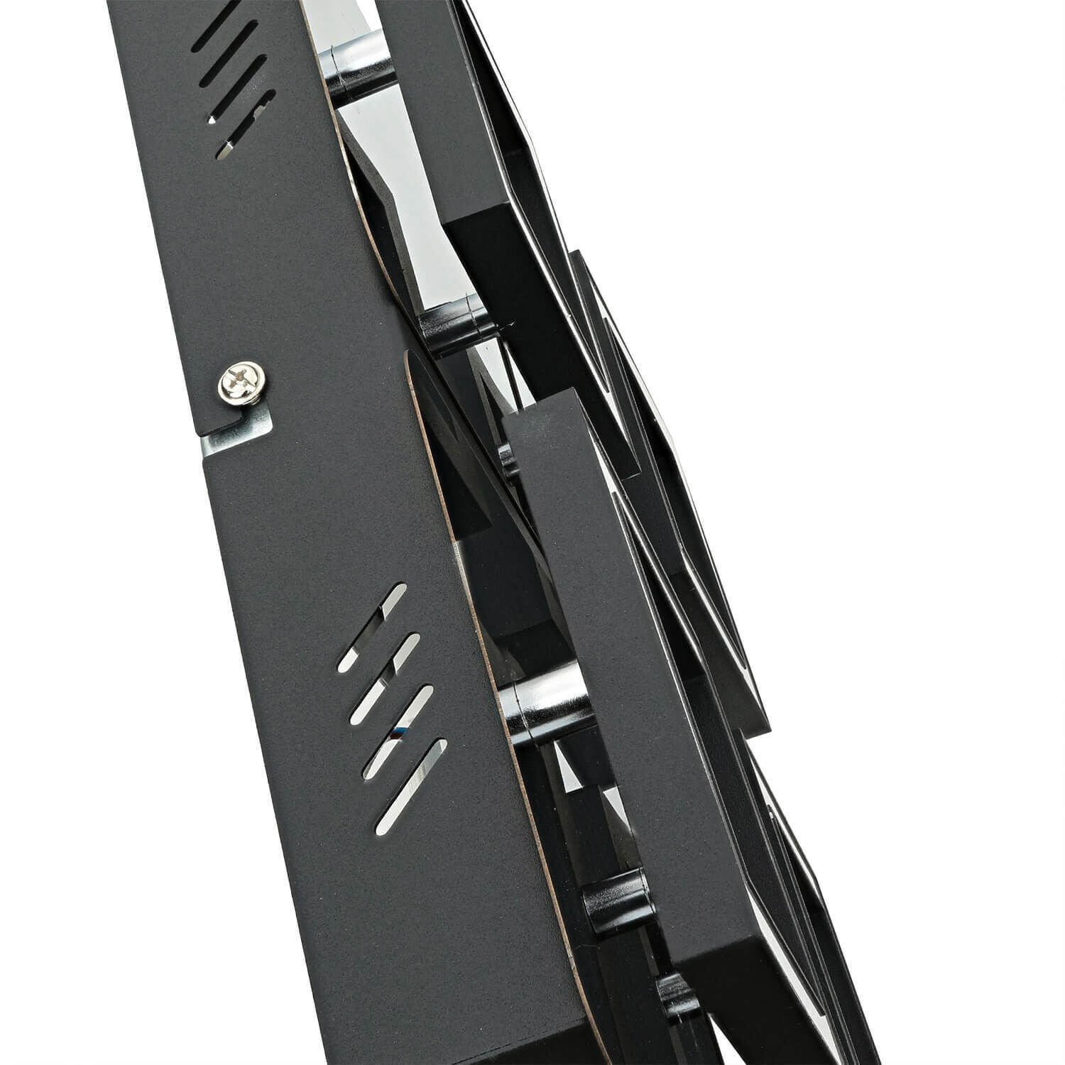Plafonnier LED L : 25 cm Acier inoxydable en noir Chrome 4200 K