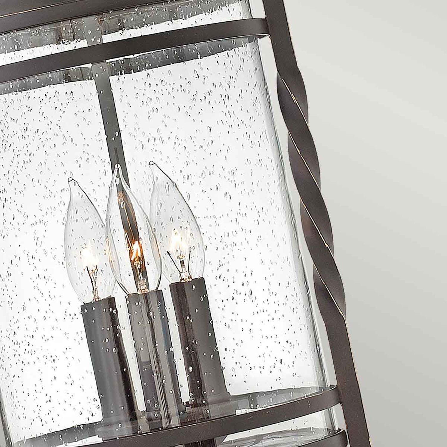 Suspension extérieure verre aluminium E14 IP44 30,1 cm de large