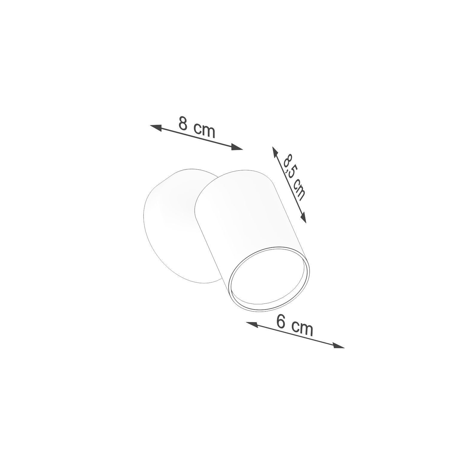 Spot mural noir orientable H : 18,5 cm Métal GU10
