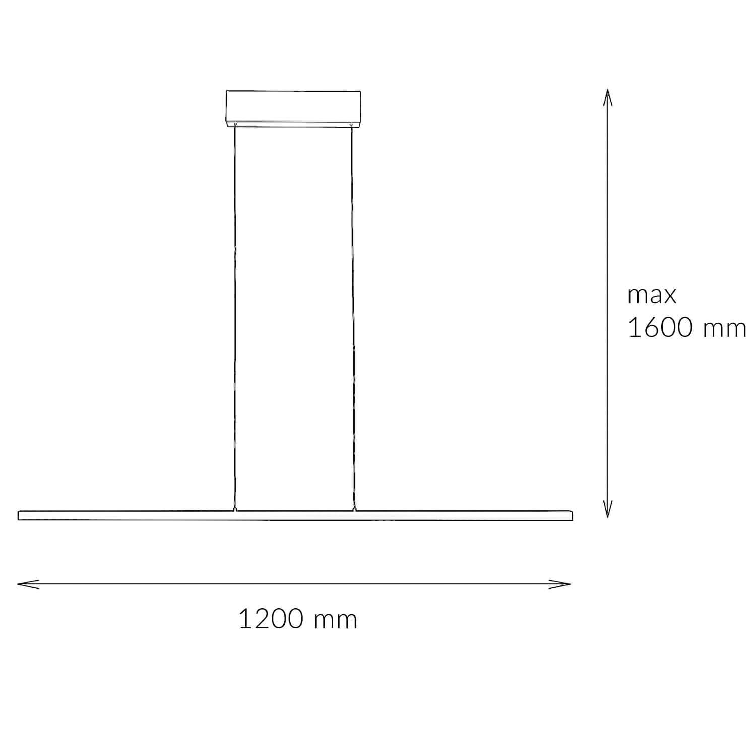 Lampe LED à suspendre noire 4000 K 120 cm de long réglable en hauteur