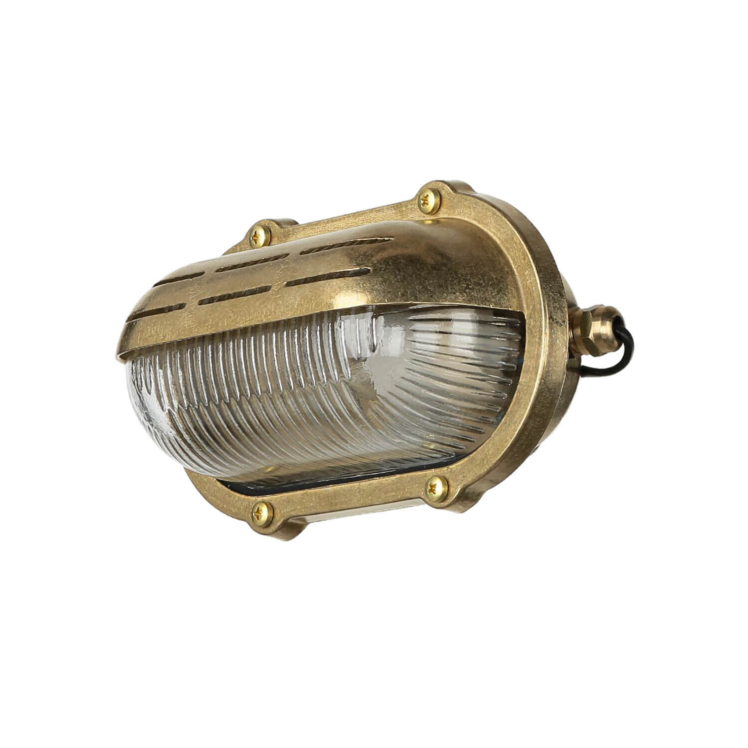 Lampe murale extérieure laiton Maritim ovale IP64 maison porte