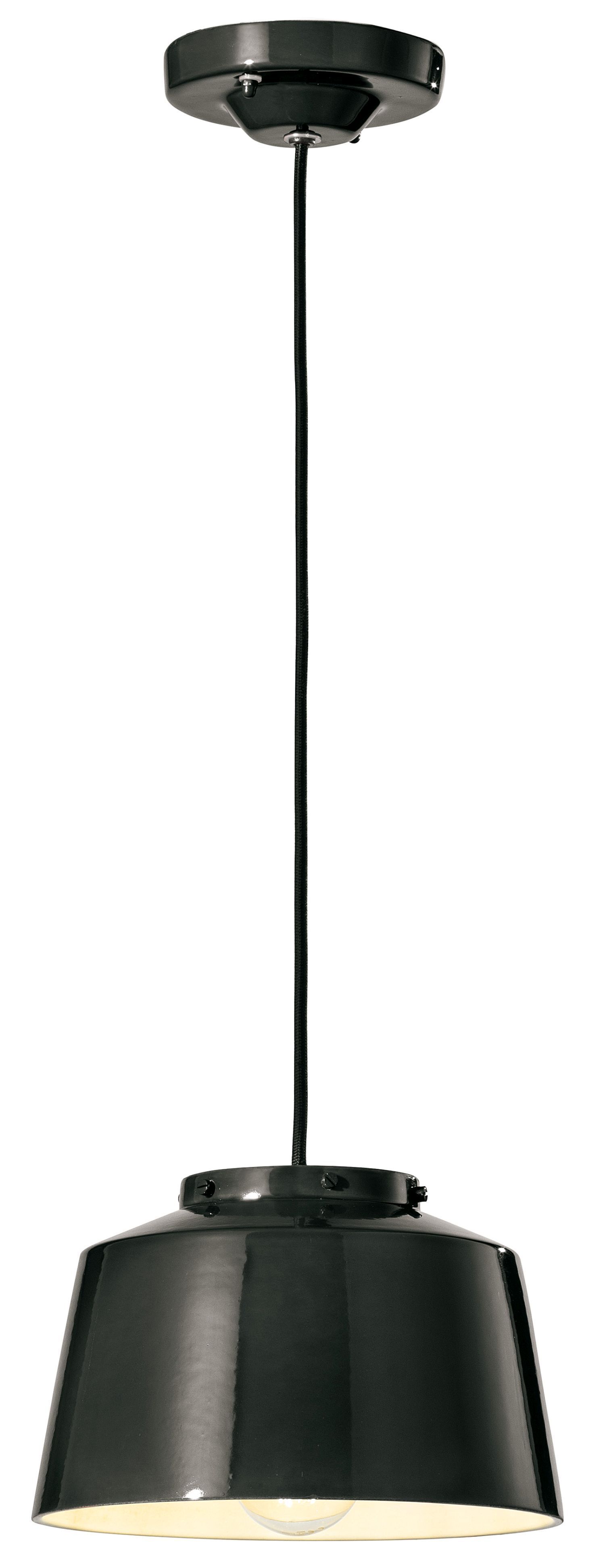 Hängelampe Metall Keramik E27 D: 23 cm H: max. 137 cm Lampe