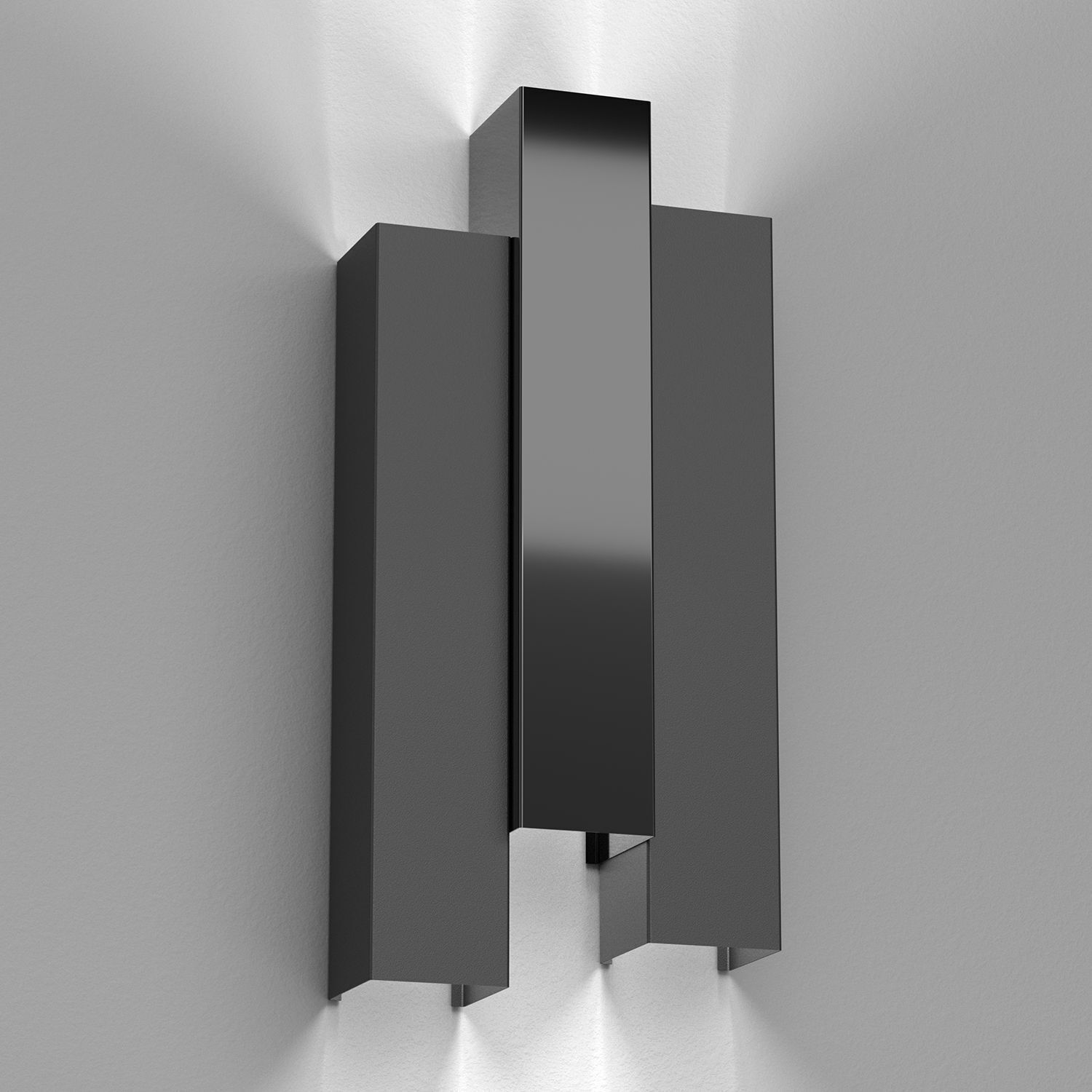 Applique Métal Noir H:72 cm GU10 lumière indirecte