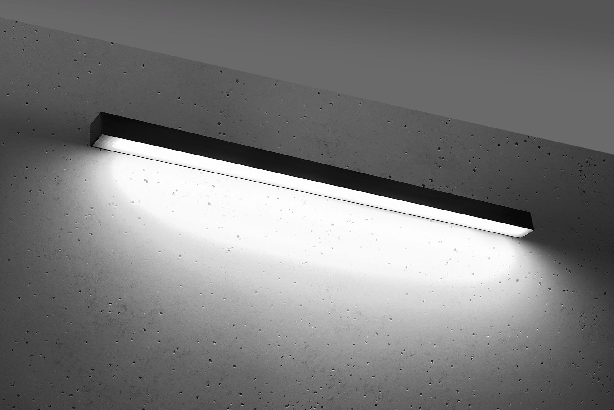 Applique LED noire métal 118 cm de long 4000 K 3640 lm