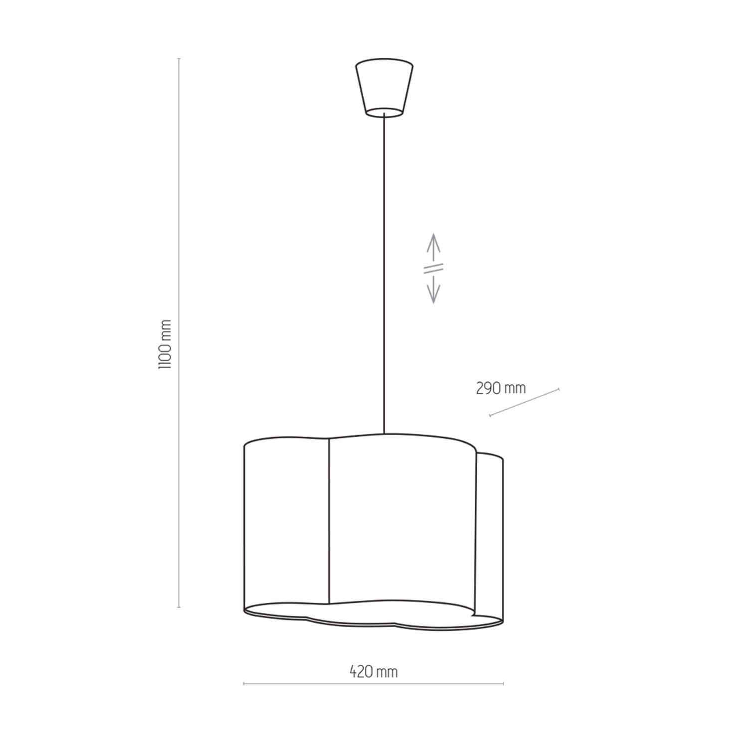 Lampe à suspendre Enfants Métal Tissu E27 Blanc Bleu