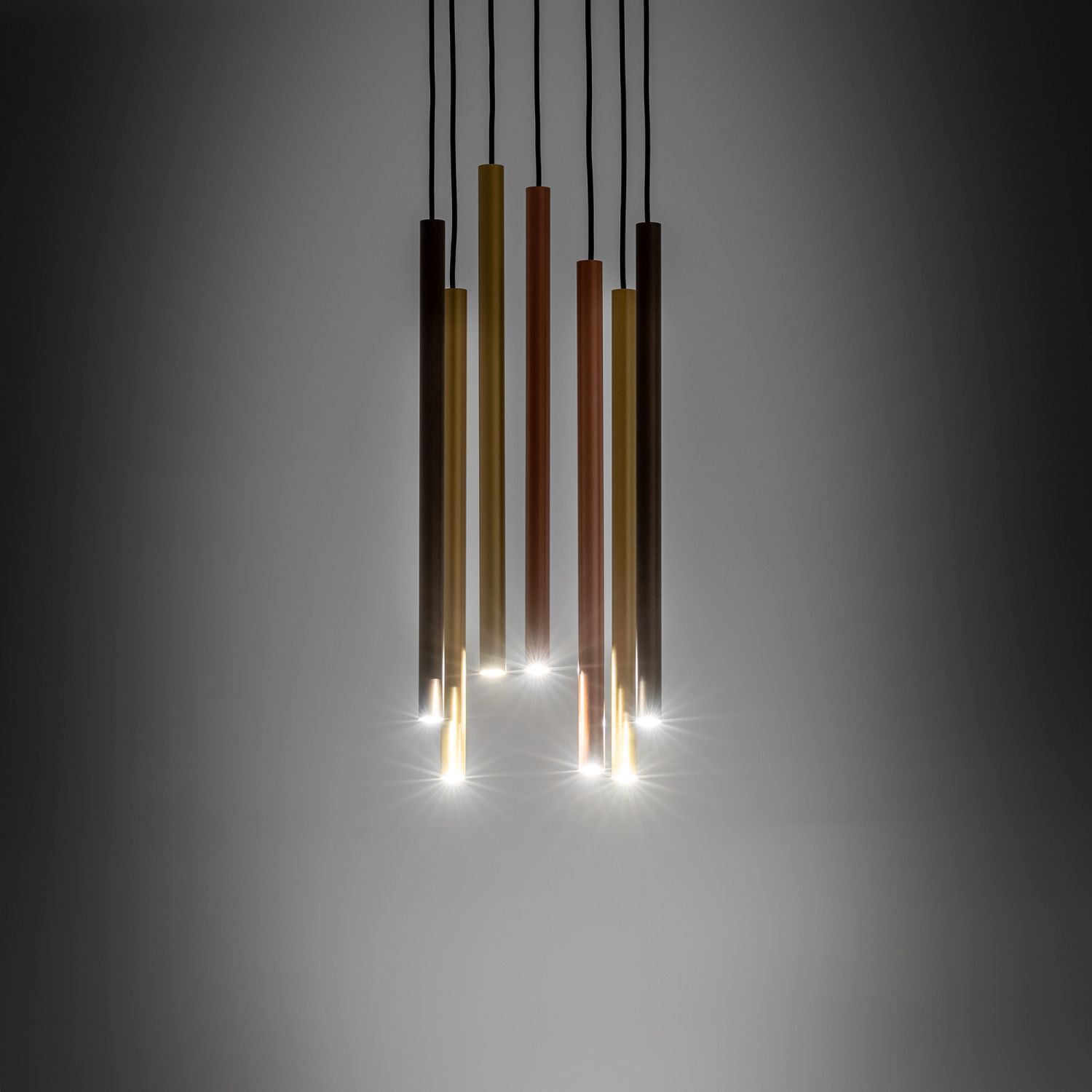 Suspension métal ajustable 7 flammes G9 Moderne CULT