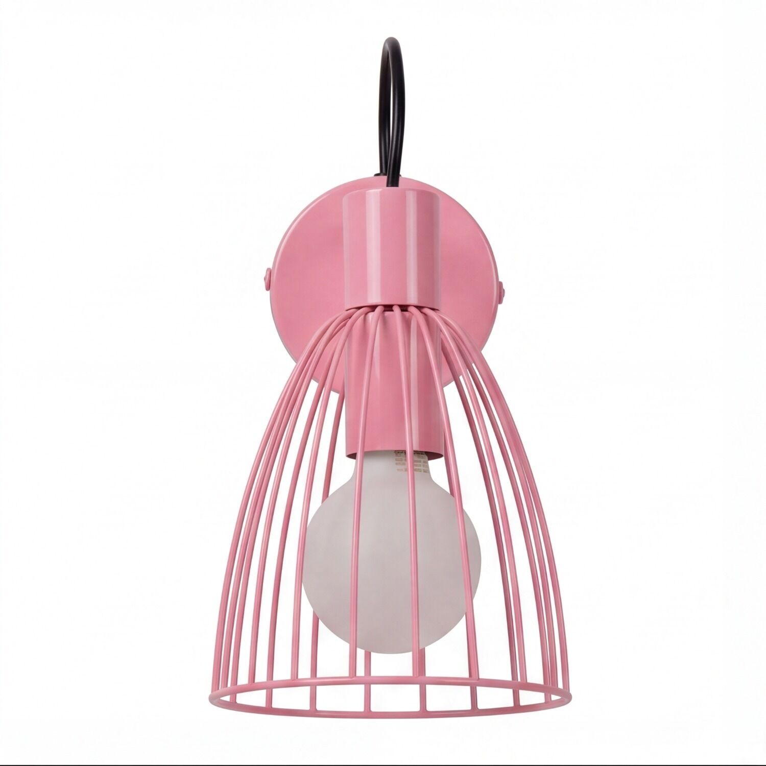 spots-kinderlampe-wandlampe-schwenkbar-aufbaustrahler-navik-1x-e27-bis-40w-rosa-fuer-wohnzimmer-kinderzimmer-bad-metall-le128992-03 pink, Lampe, Käfig, Draht, hängend