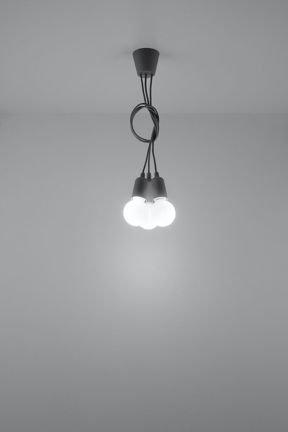 Lampe à suspendre réglable NESSA Gris Profondeur jusqu'à 90cm