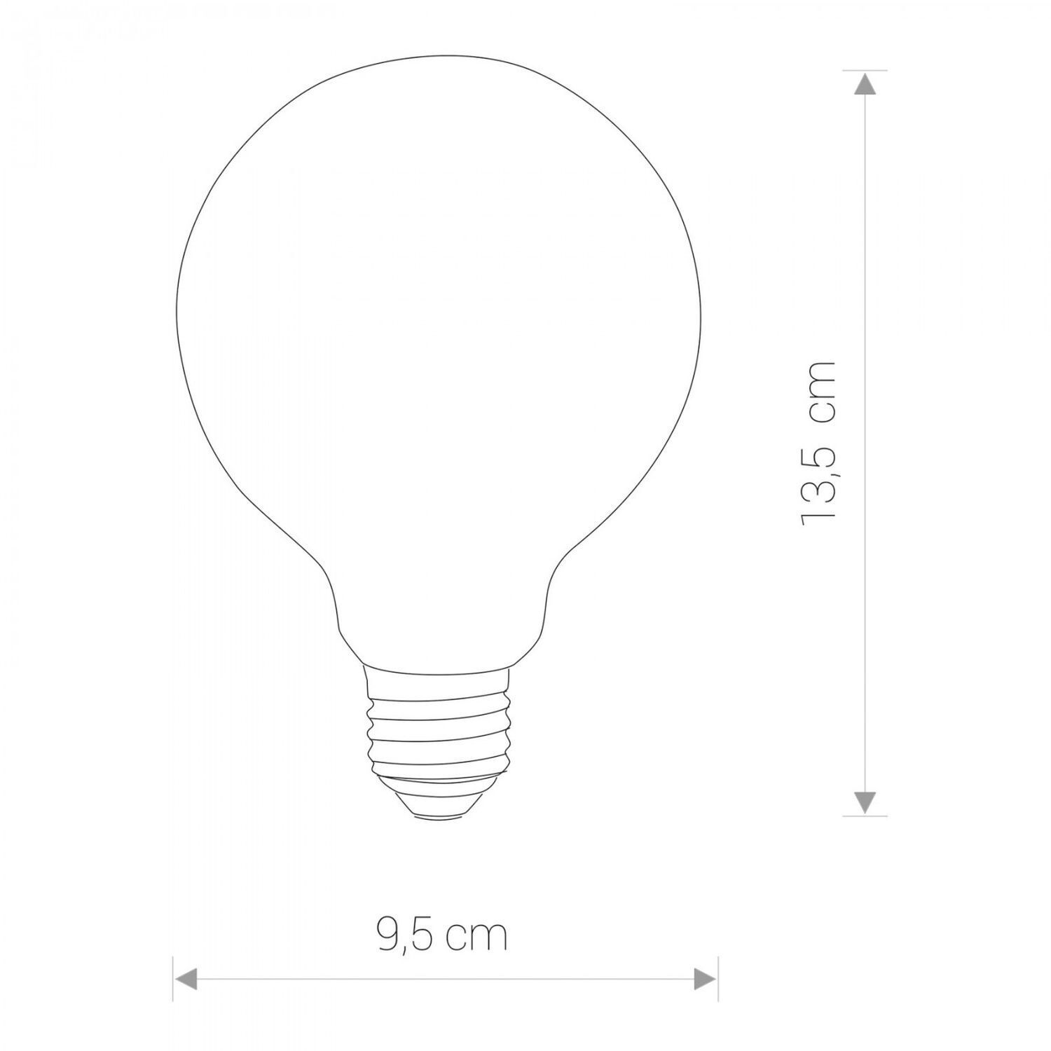 Ampoule LED E27 ronde 300 K 840 lm mat - LM109