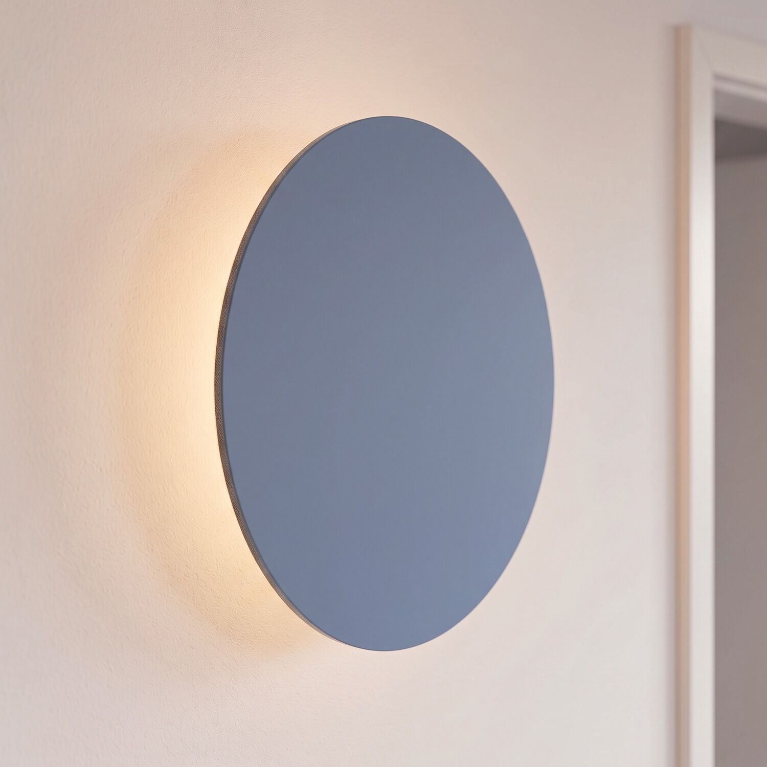 Wandlampe, Runde Leuchte, Wandapplikation, Blau, Indirekte Beleuchtung