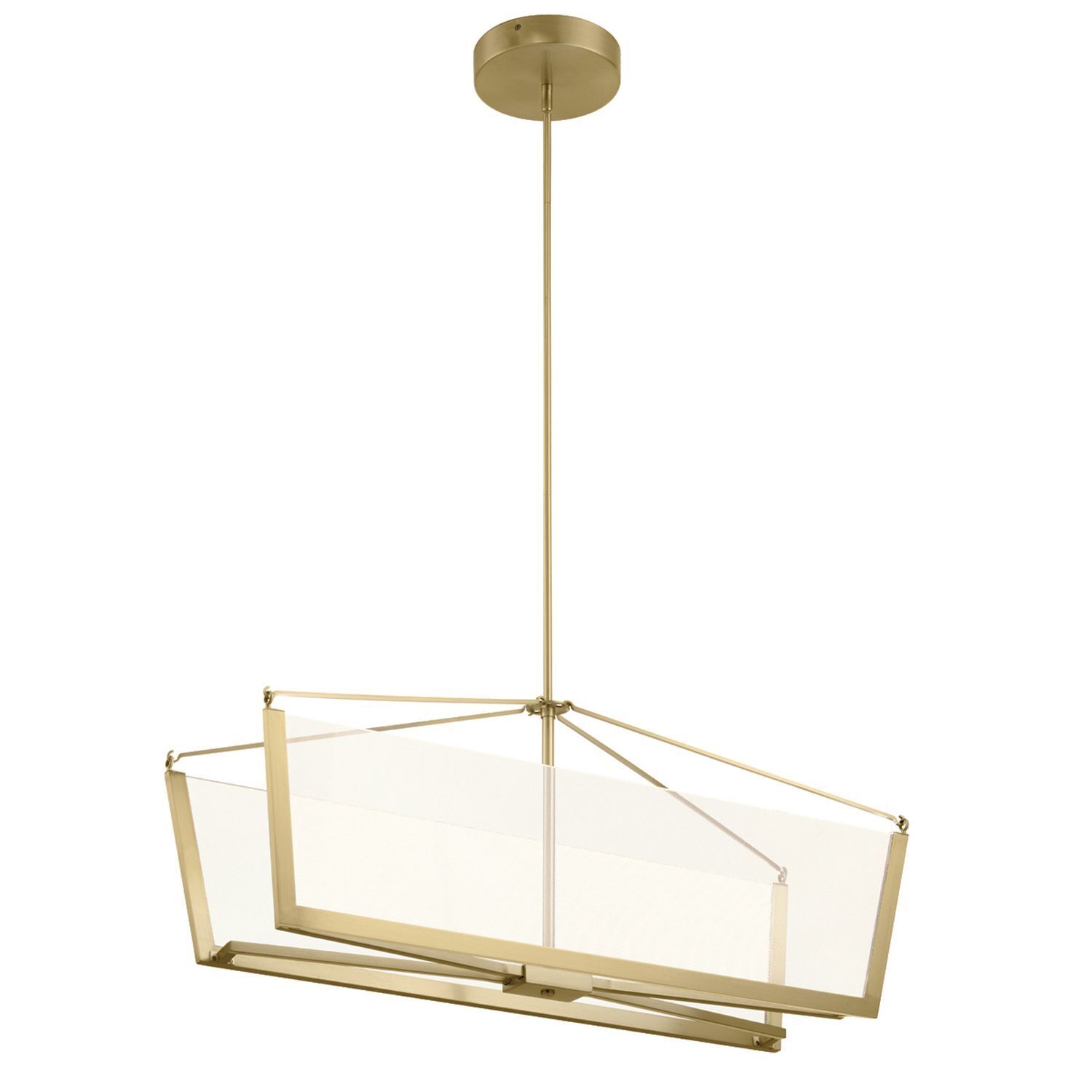 Lampe à suspendre LED en crème or L : 96,7 cm Design moderne
