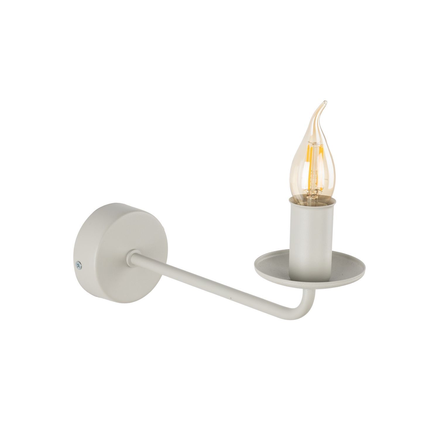 Applique Rustique Métal Beige H : 23 cm petit pour E14