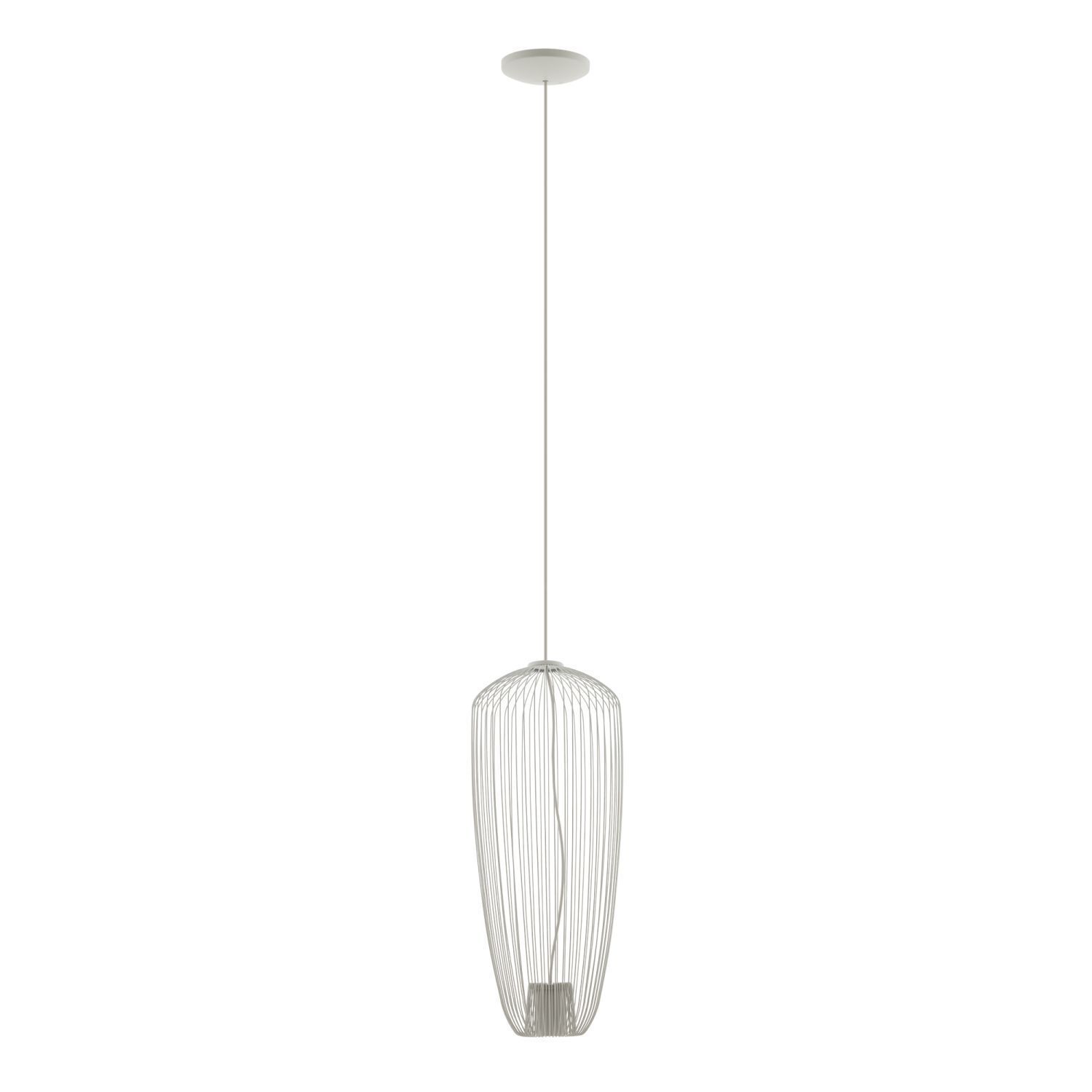 Fil de fer Suspension métal gris soie L:27 cm GU10