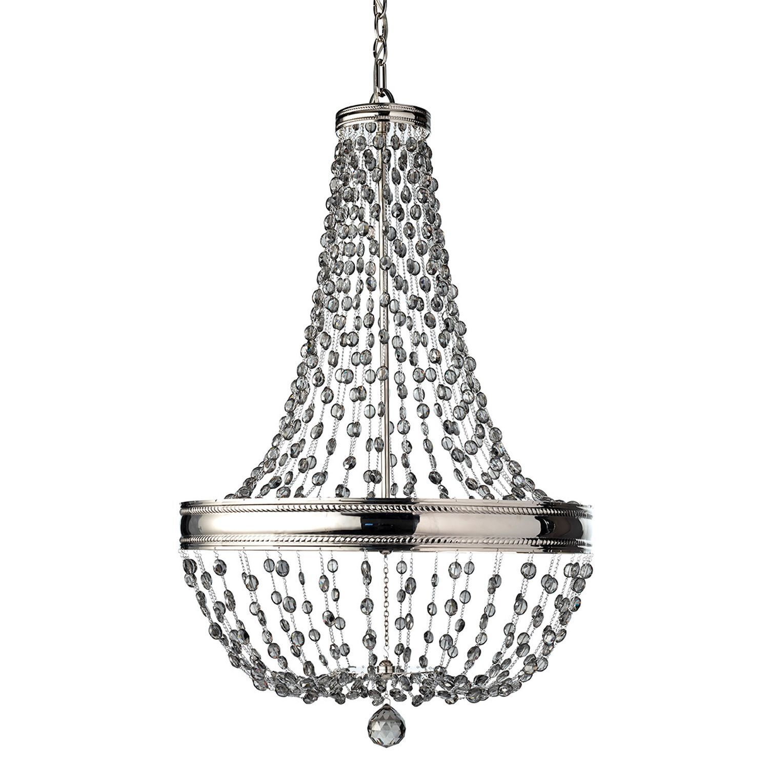 Lustre CASTELO verre fumé Ø41cm 8-flmg Lampe